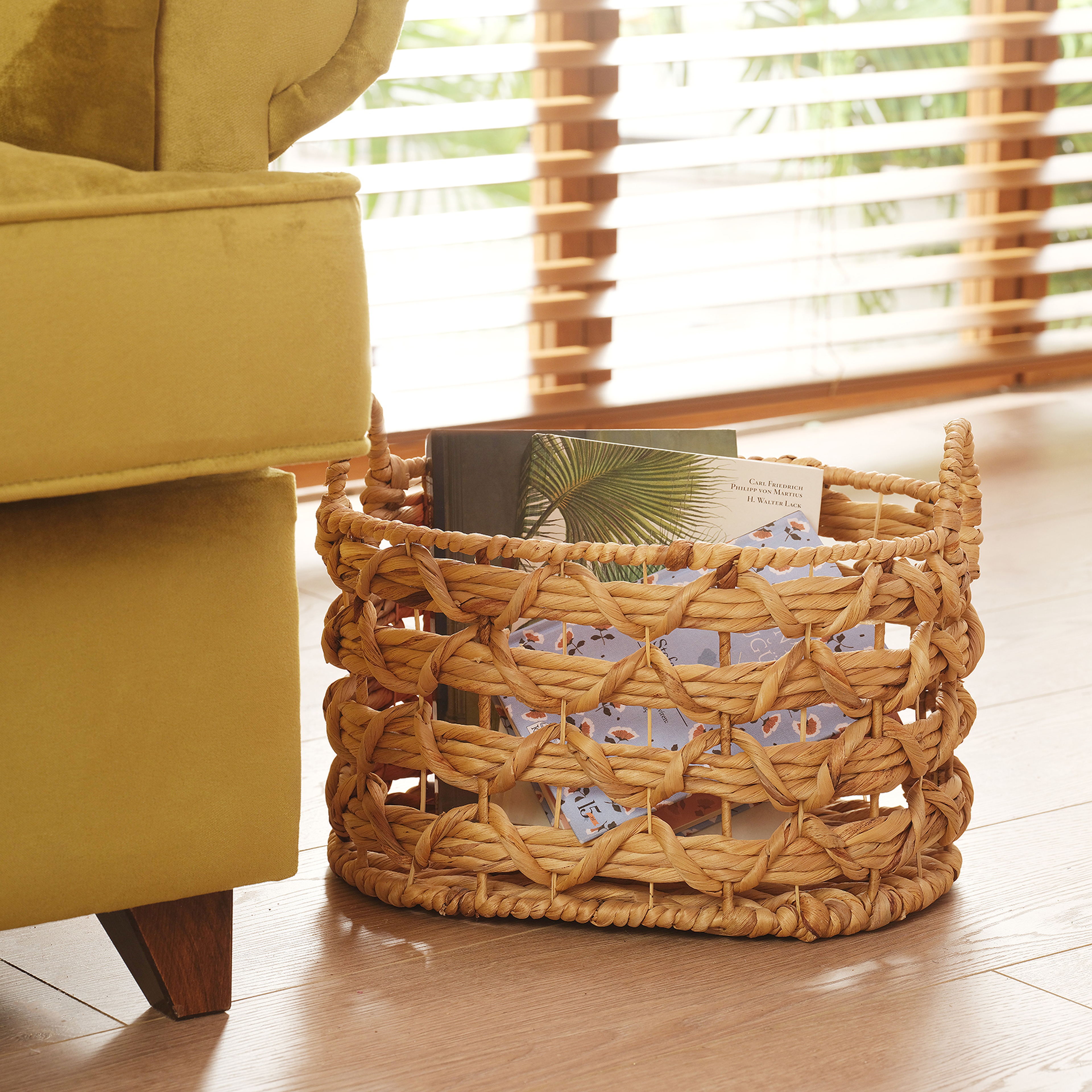 Polı Su Sümbülü Sepet 46x38x32 Cm Natural