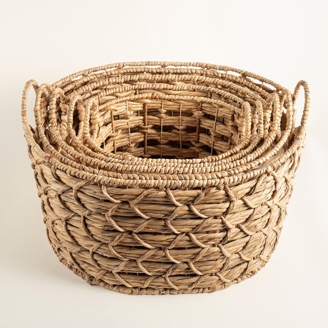 Polı Su Sümbülü Sepet 46x38x32 Cm Natural