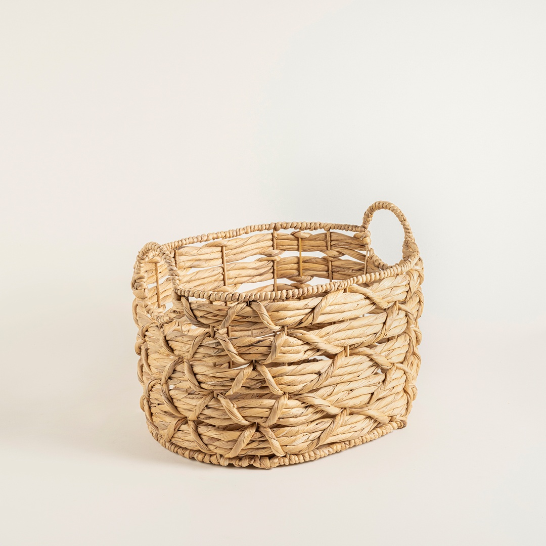Polı Su Sümbülü Sepet 40x32x29 Cm Natural