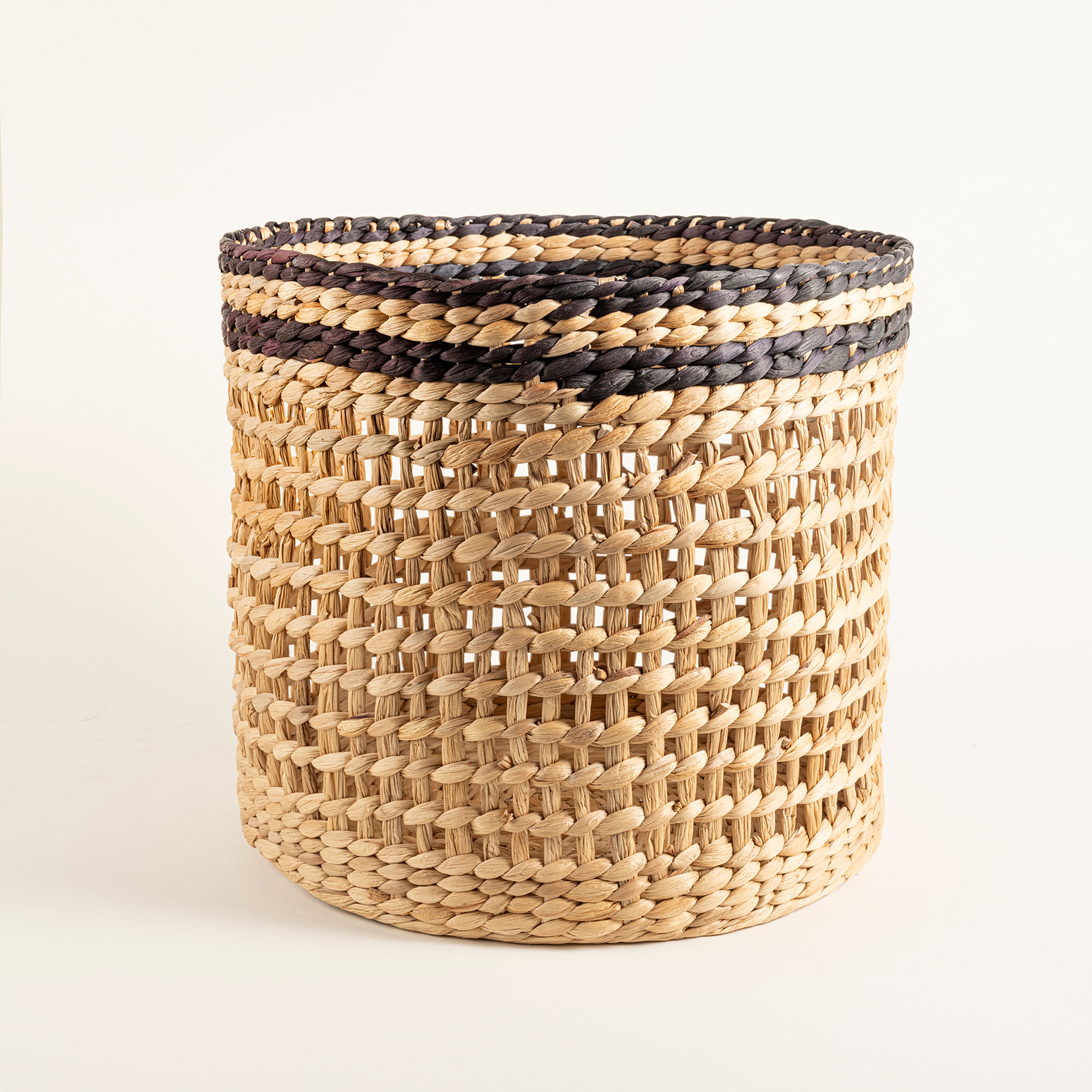 Polı Su Sümbülü Sepet 40x40x30 Cm Natural - Sıyah