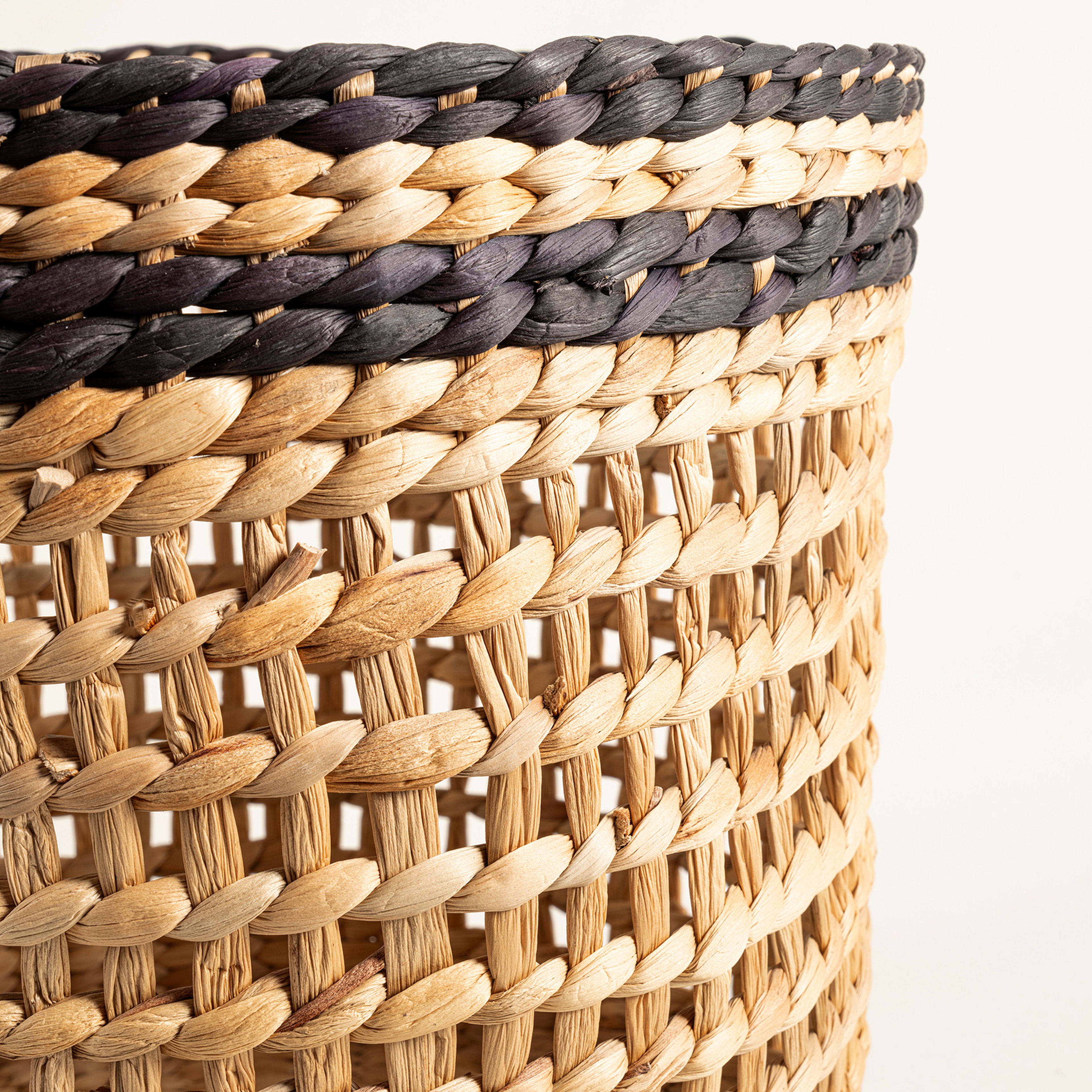 Polı Su Sümbülü Sepet 35x35x28 Cm Natural - Sıyah