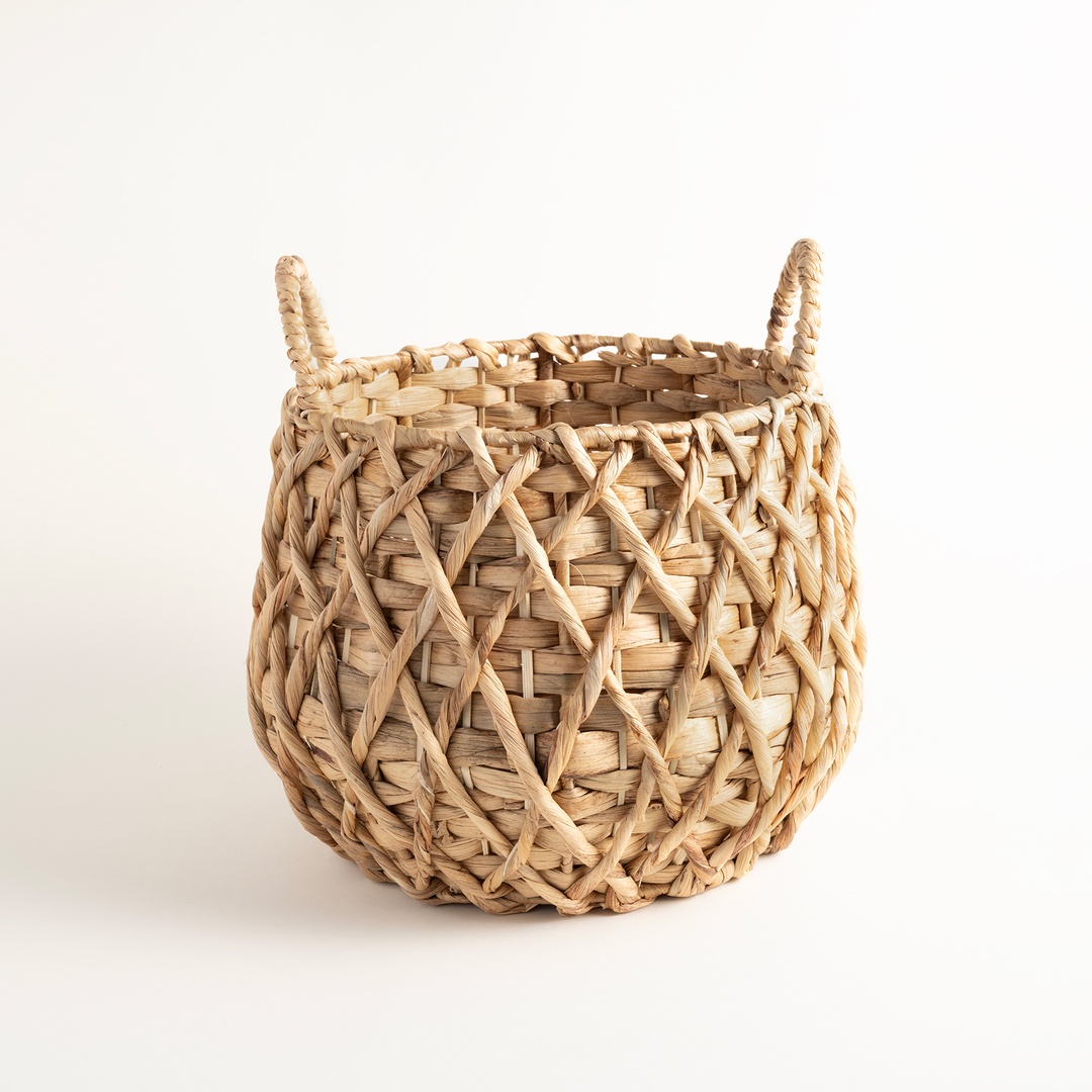 Polı Su Sümbülü Sepet 33x33x33 Cm Natural