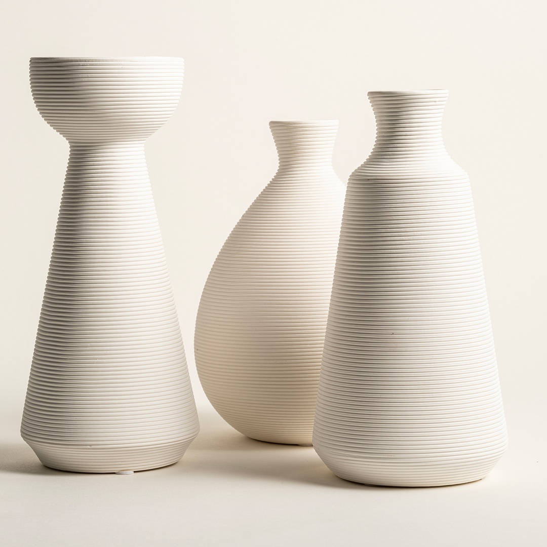 Lılıng Seramik Vazo 20 Cm Ekru