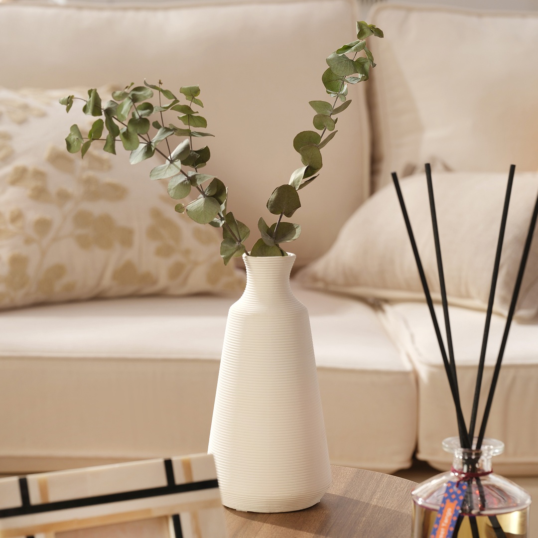 Lılıng Seramik Vazo 20 Cm Ekru