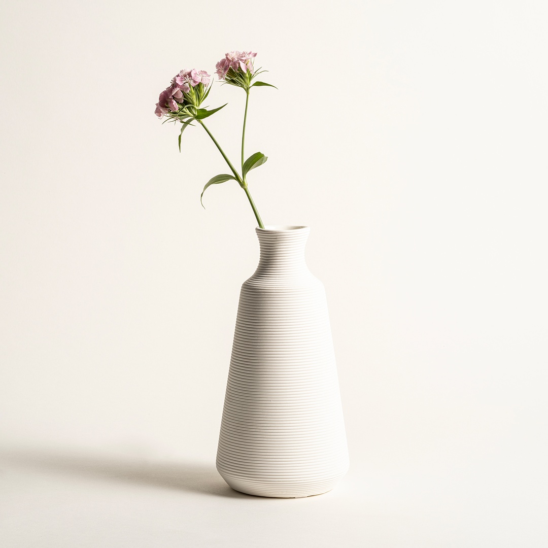 Lılıng Seramik Vazo 20 Cm Ekru