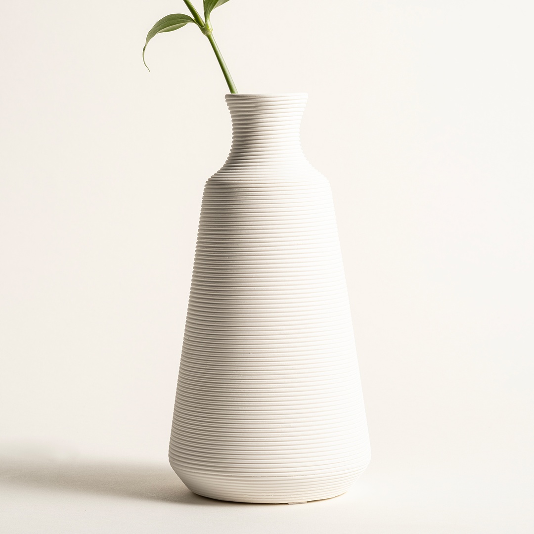 Lılıng Seramik Vazo 20 Cm Ekru