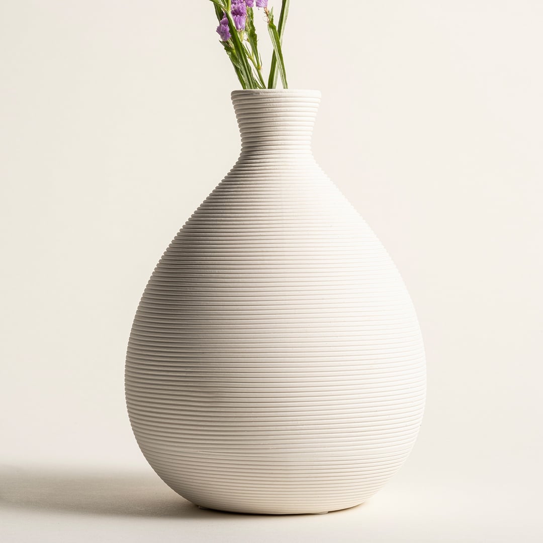 Lılıng Seramik Vazo 19 Cm Ekru