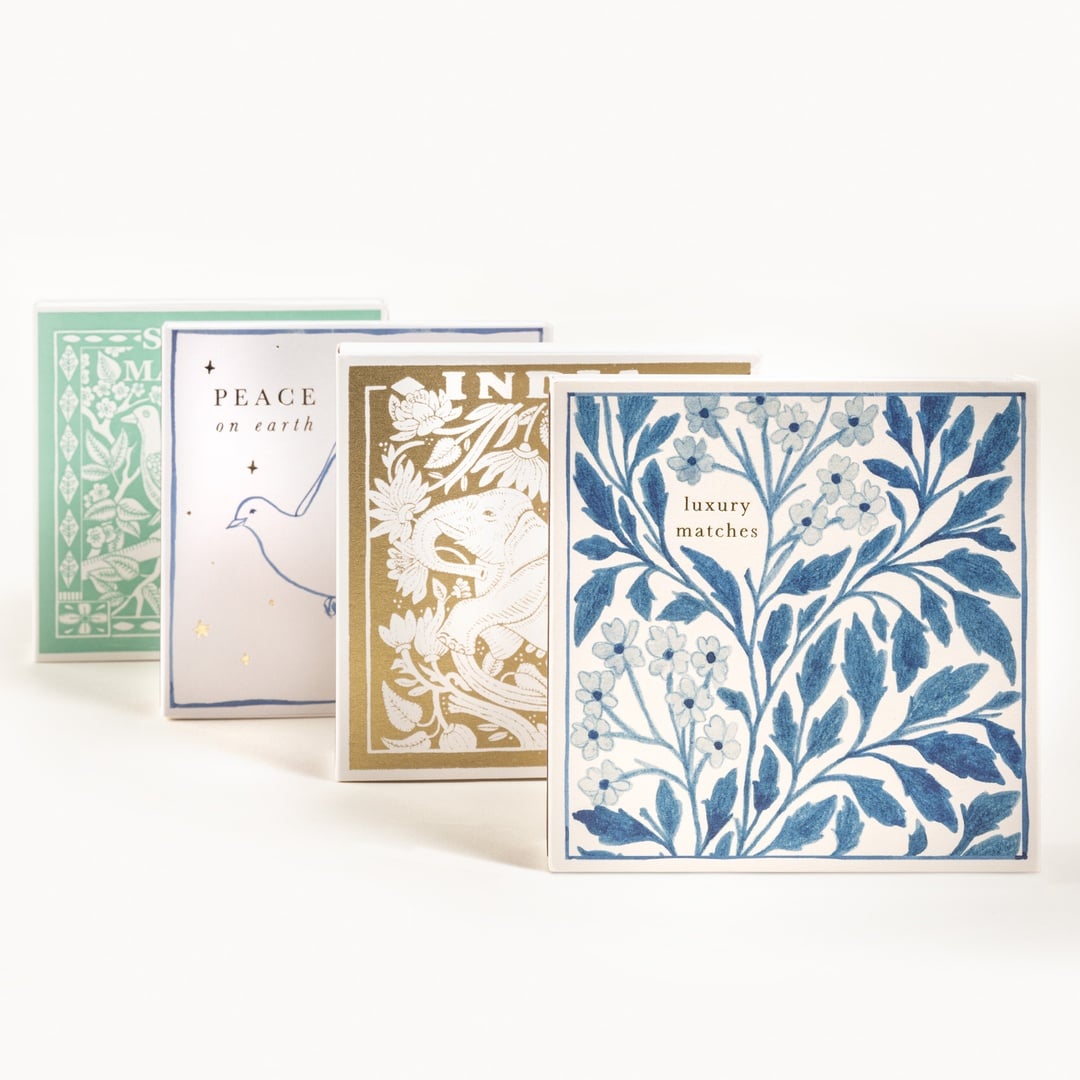 Elephant Stamp Ahşap Kibrit Hediyelik Eşya 11x11x3 Cm Renkli