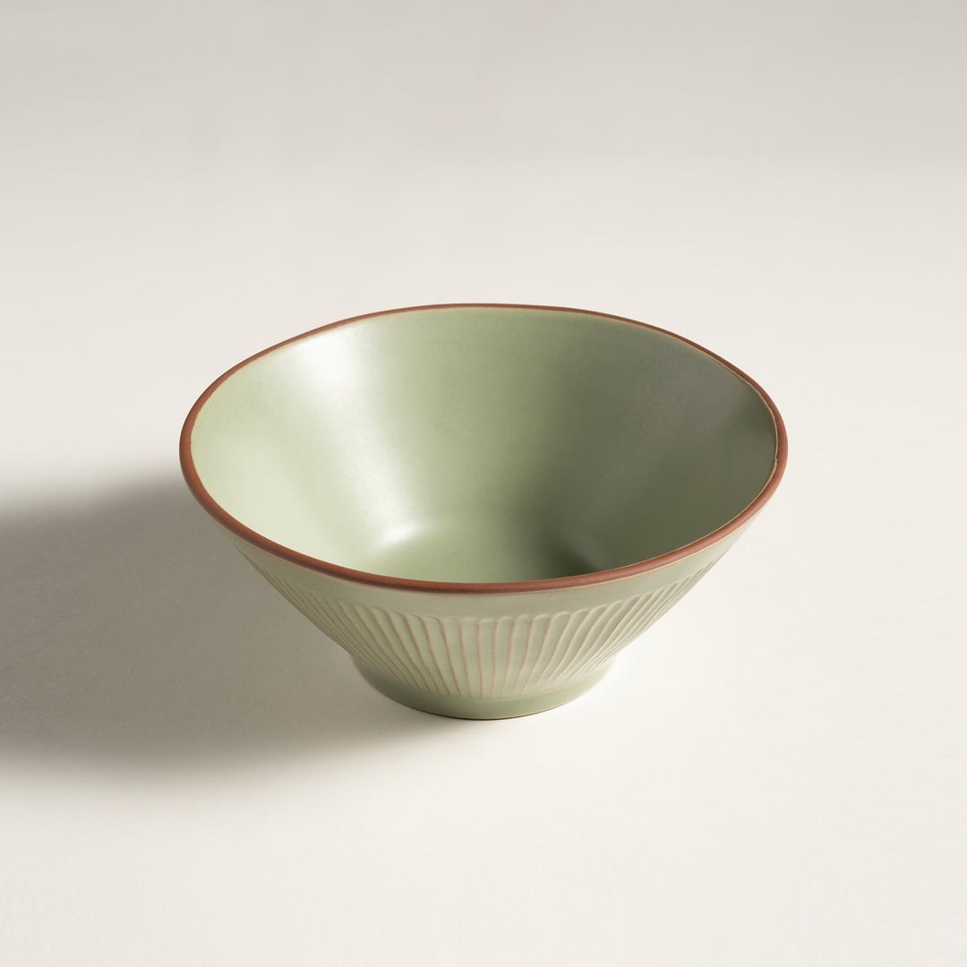 Lılıng Renkli Kil Kase 16 Cm Yeşil