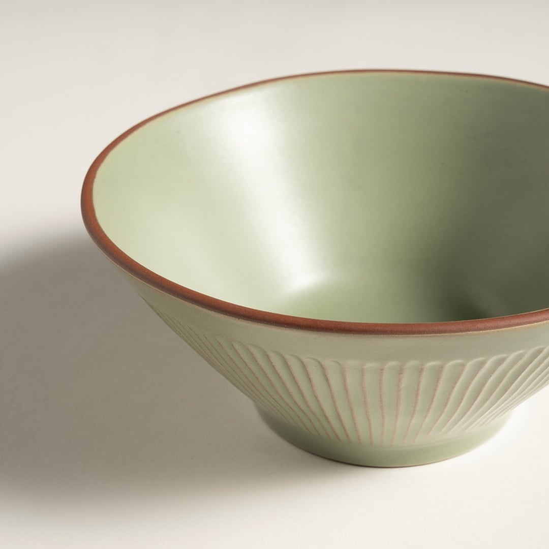 Lılıng Renkli Kil Kase 16 Cm Yeşil