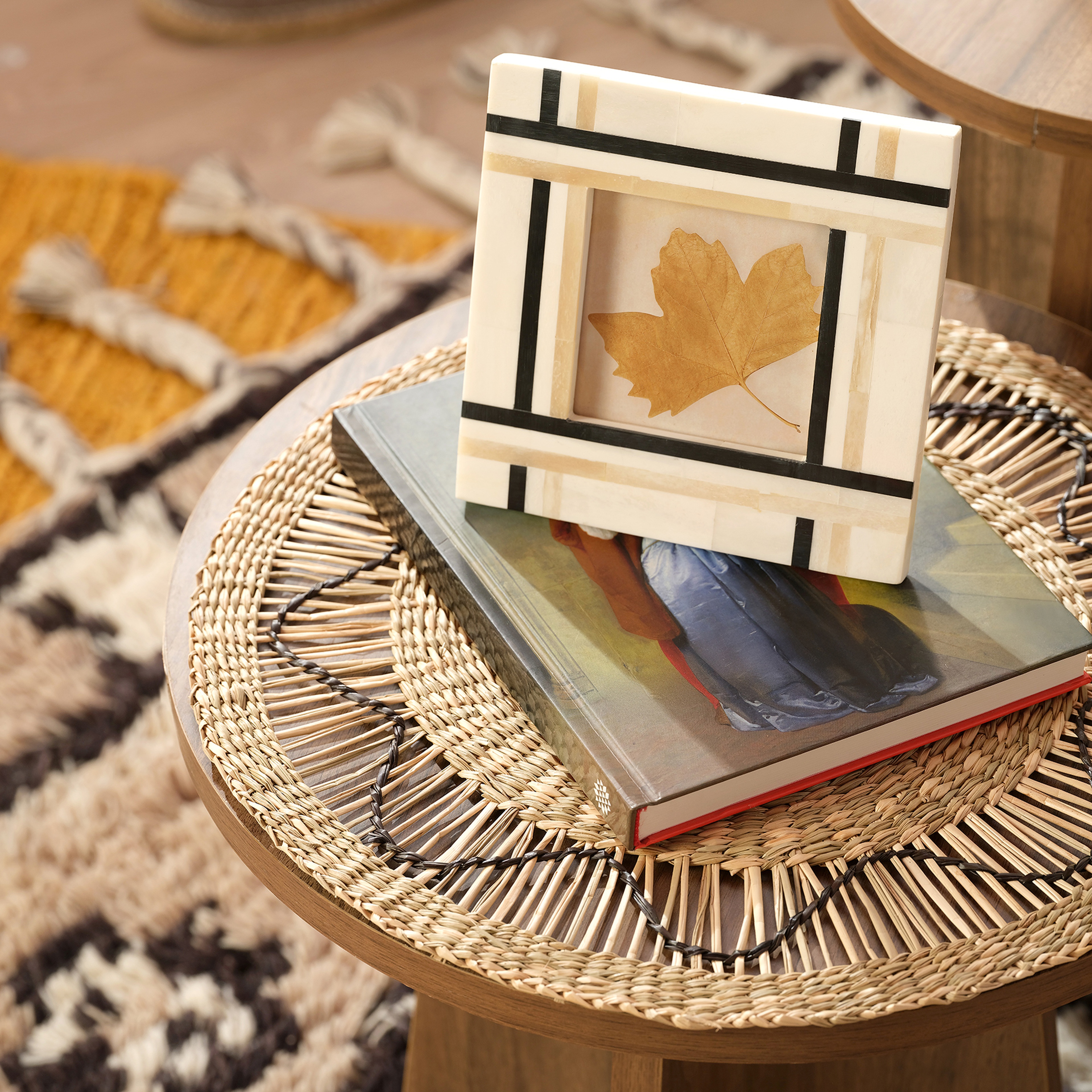 Tam Dao Deniz Çayırı Amerikan Servis 38x38x0.3 Cm Natural - Sıyah