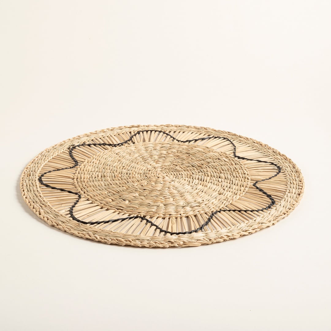 Tam Dao Deniz Çayırı Amerikan Servis 38x38x0.3 Cm Natural - Sıyah