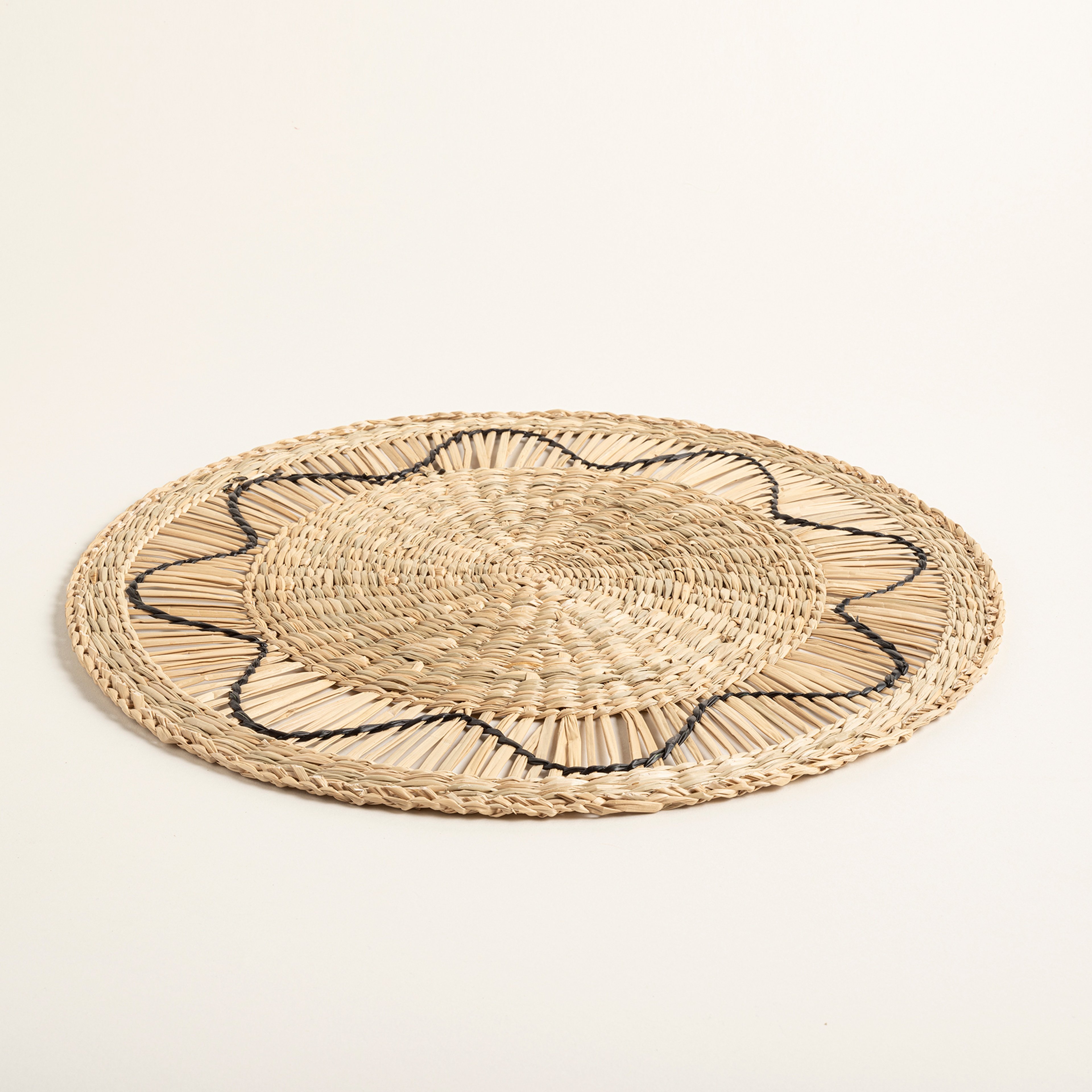 Tam Dao Deniz Çayırı Amerikan Servis 38x38x0.3 Cm Natural - Sıyah