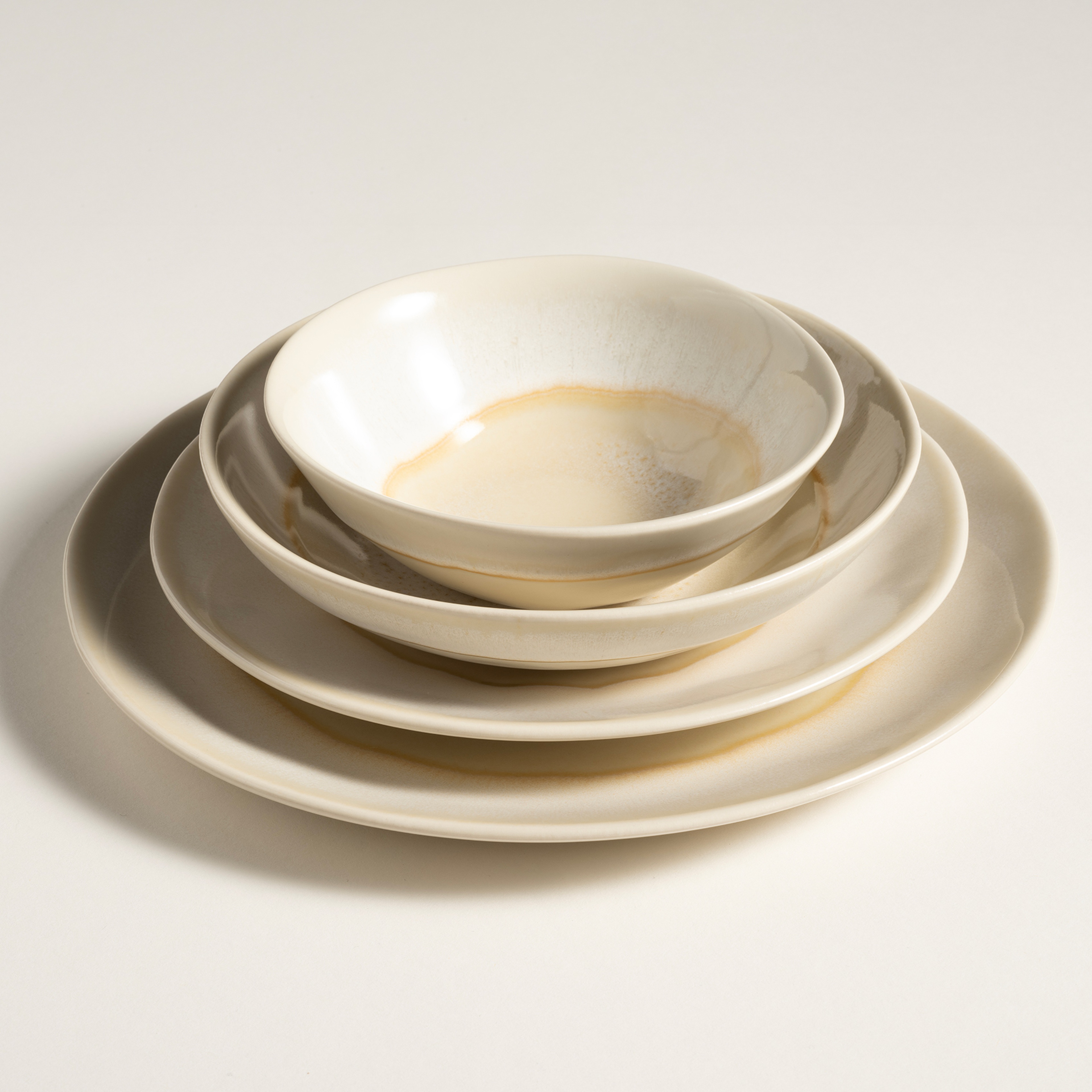 Leırıa Stoneware Çukur Tabak 20 Cm Krem