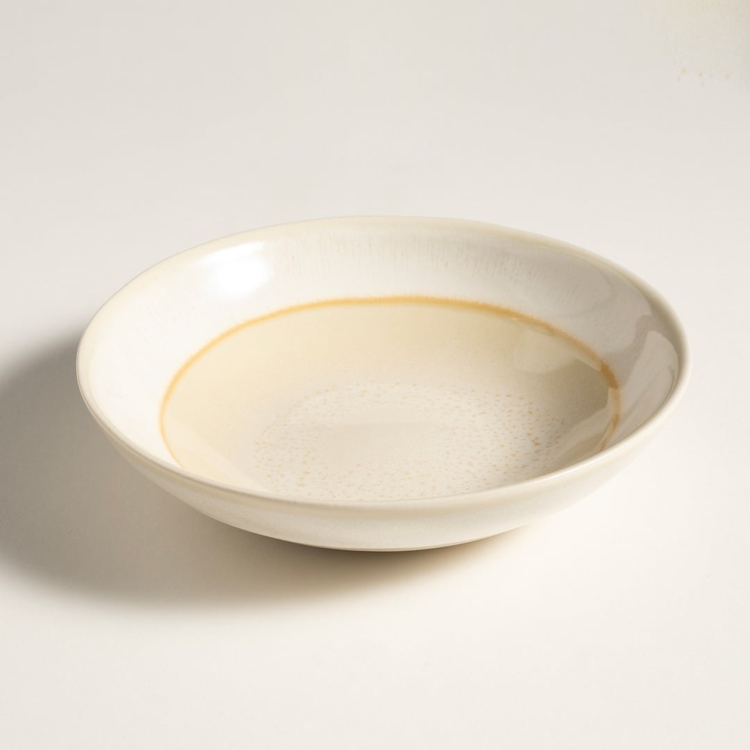 Leırıa Stoneware Çukur Tabak 20 Cm Krem