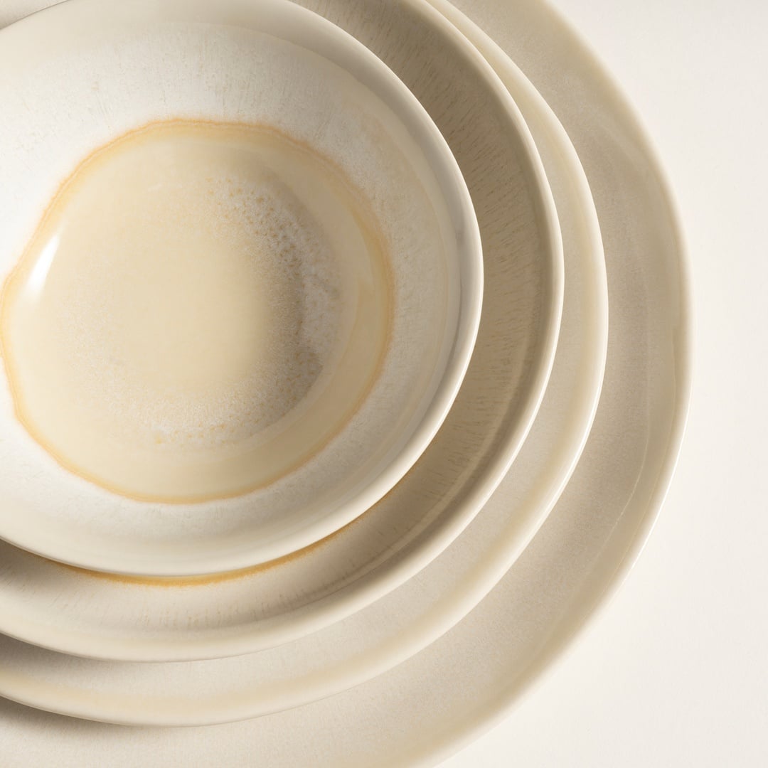 Leırıa Stoneware Pasta Tabağı 23 Cm Krem