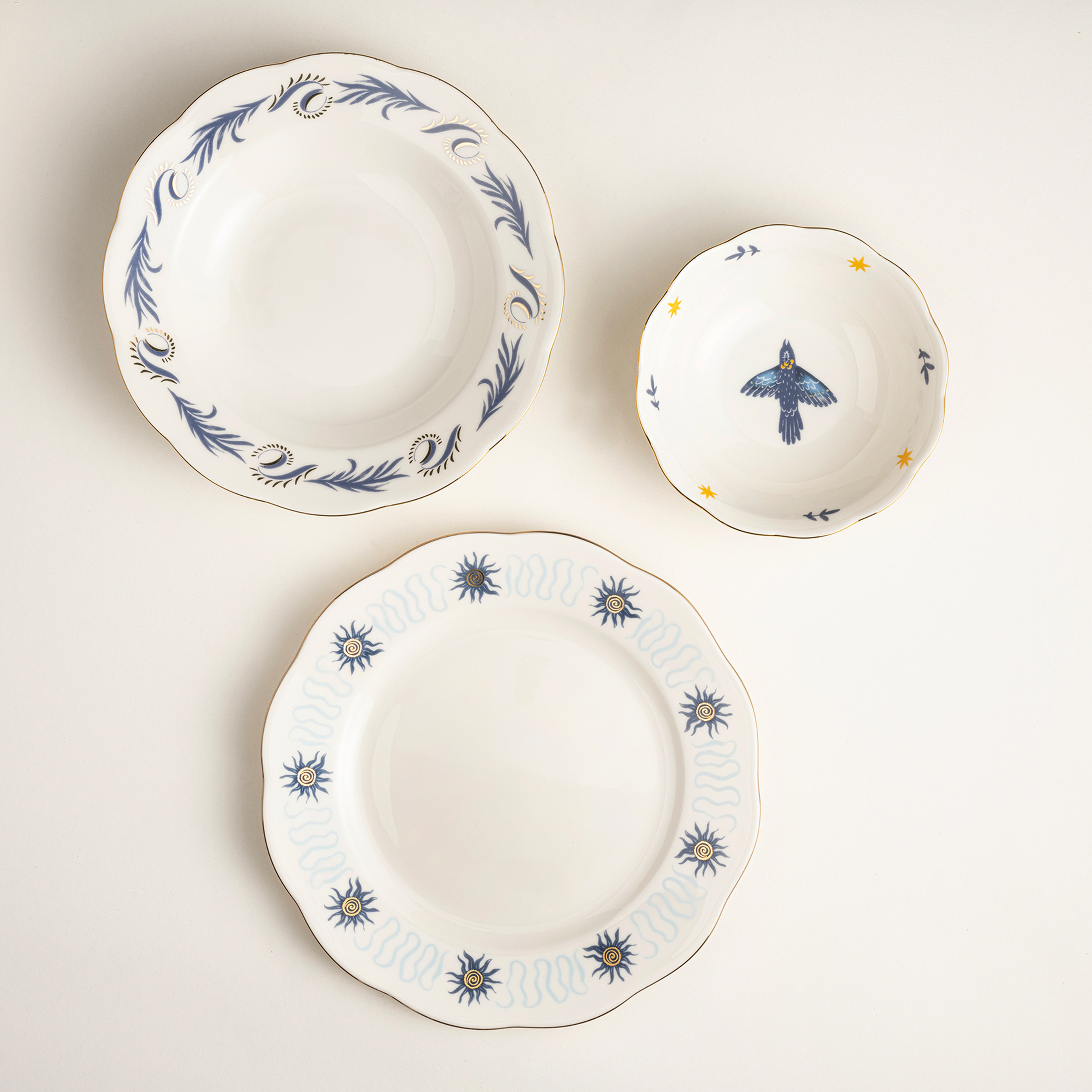 Emet Porselen Çukur Tabak 23x23x4.5 Cm Lacivert