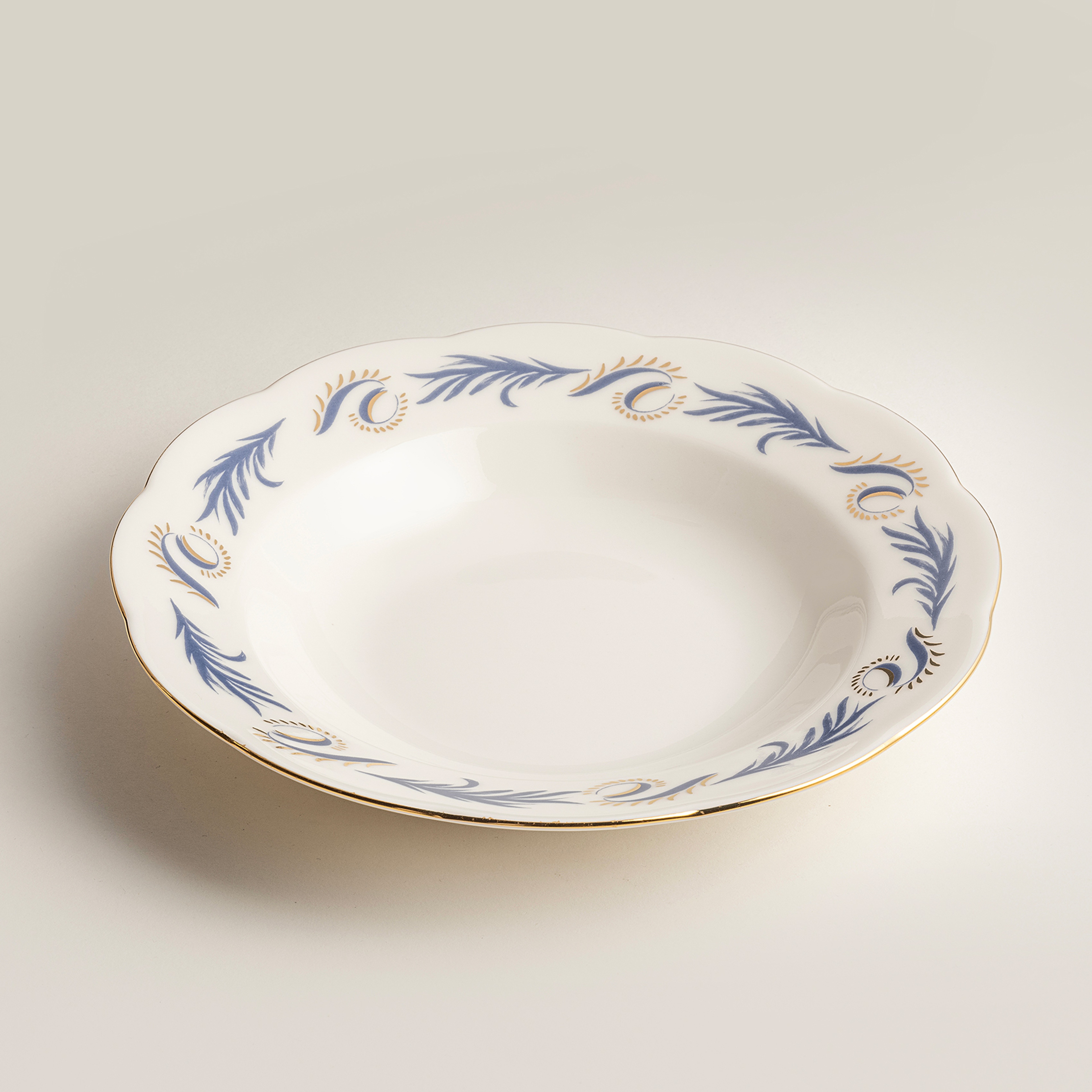 Emet Porselen Çukur Tabak 23x23x4.5 Cm Lacivert