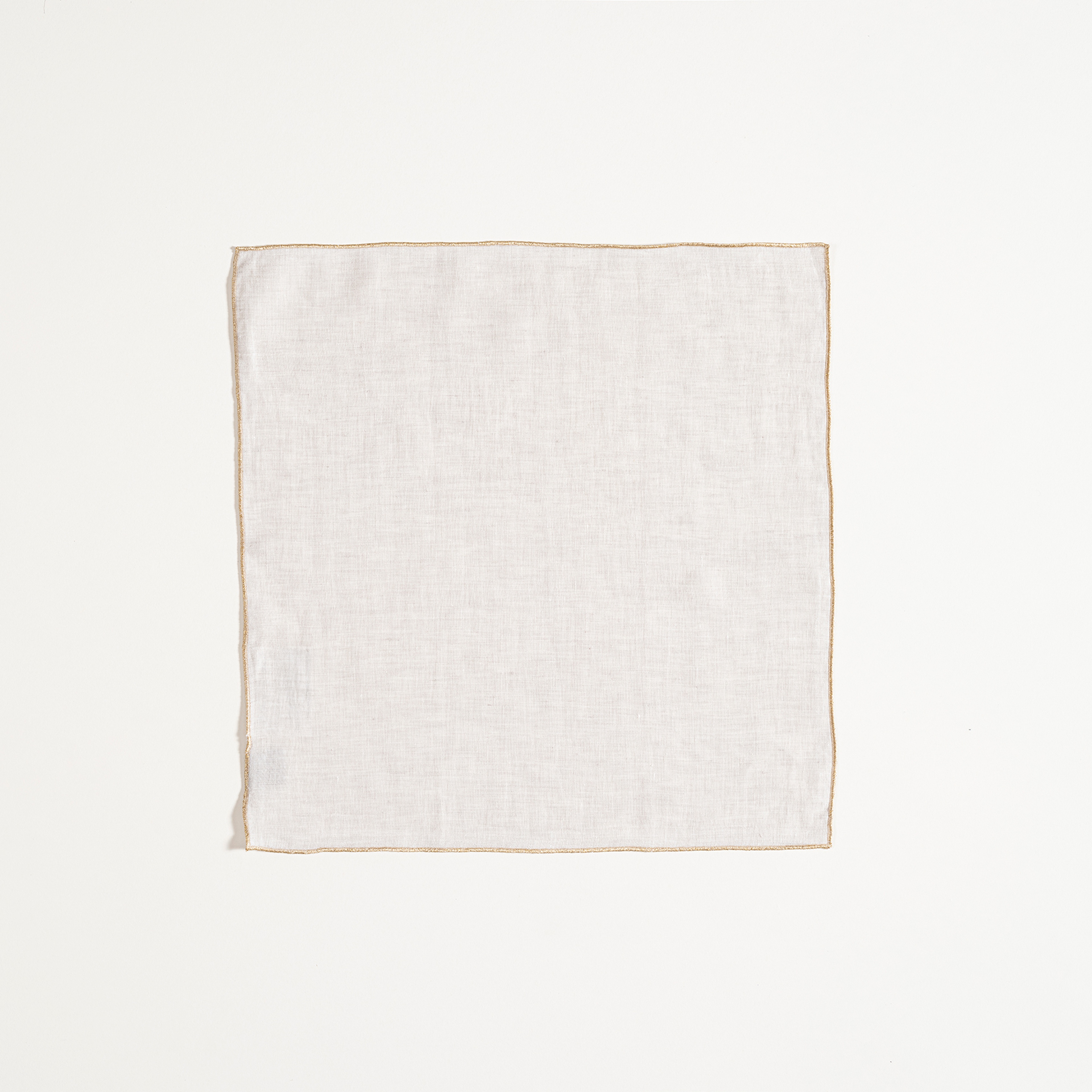 Nilüfer Overloklu Keten %100 Keten Peçete 40x40 Cm Bej