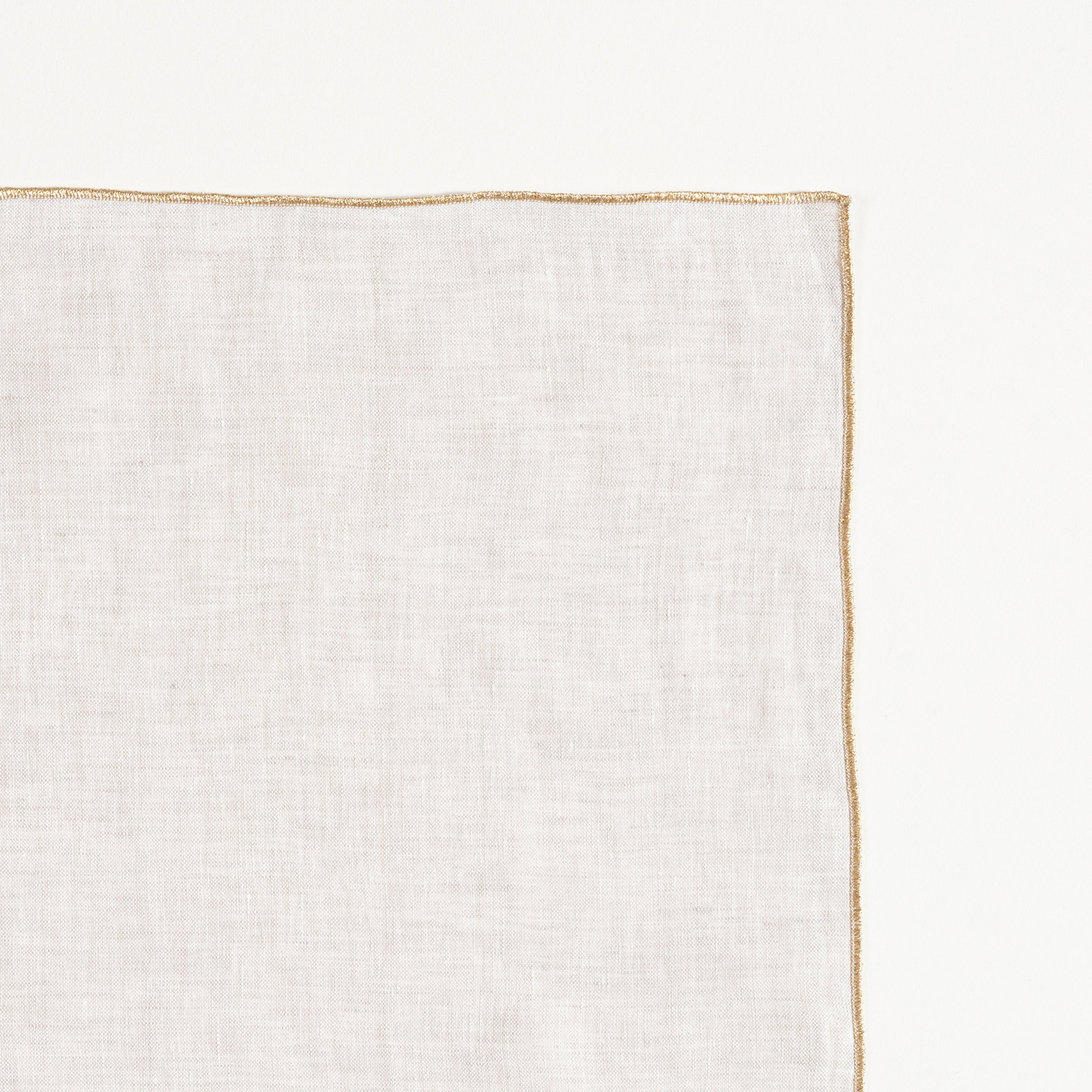 Nilüfer Overloklu Keten %100 Keten Peçete 40x40 Cm Bej