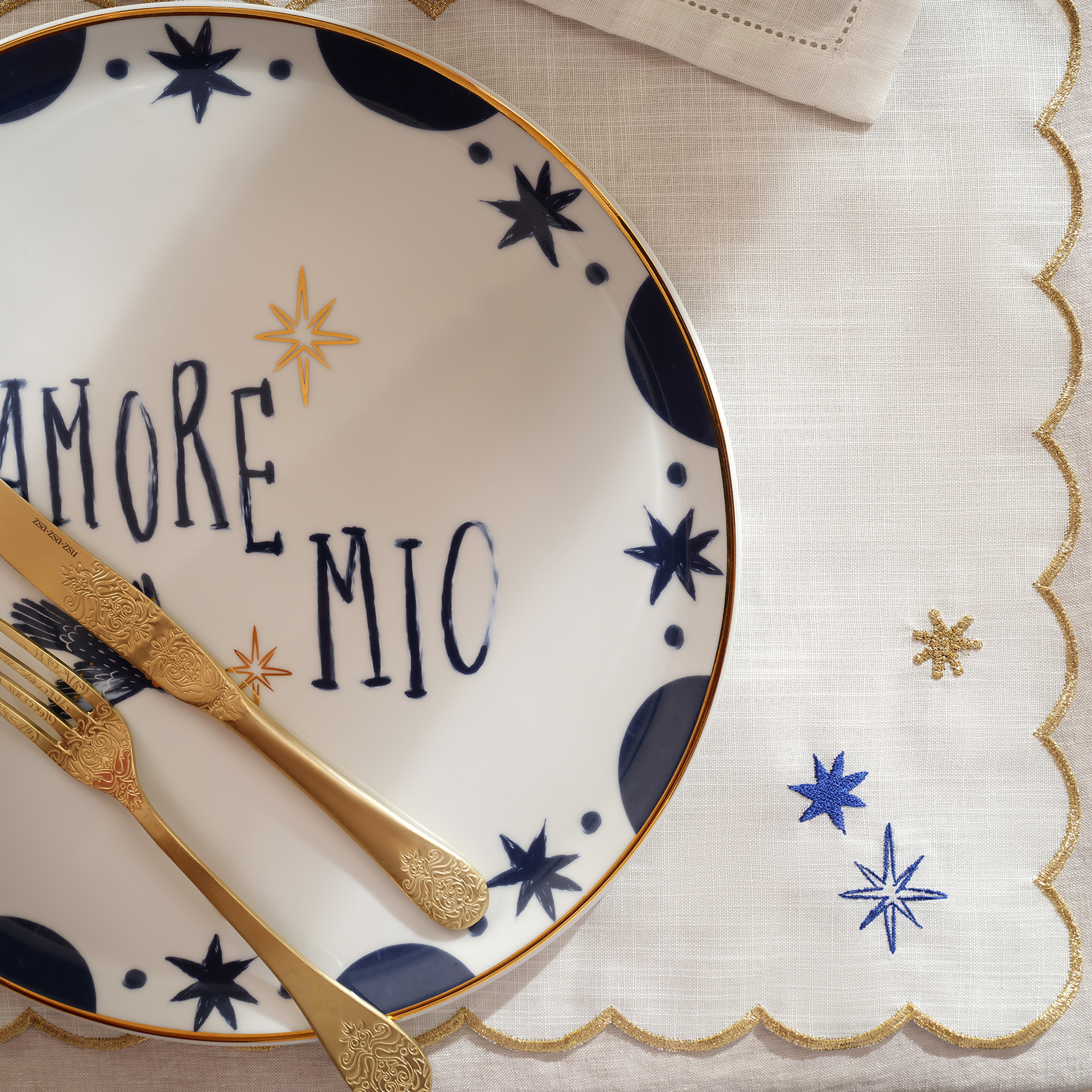 Prusa Nakışlı Polyester %100 Polyester Amerikan Servis 35x50 Cm Beyaz