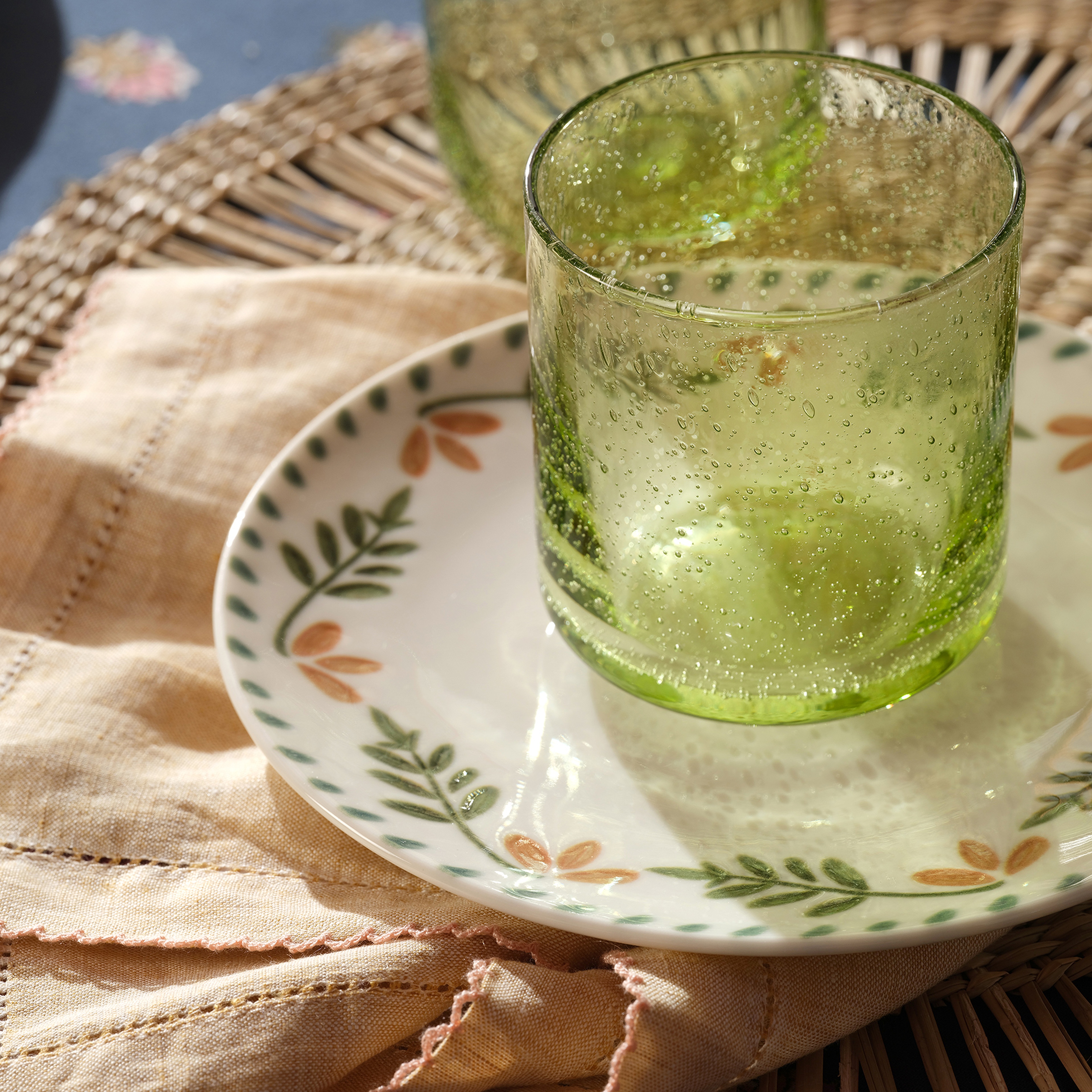 Loess Cam Su Bardağı 320 Ml Yeşil