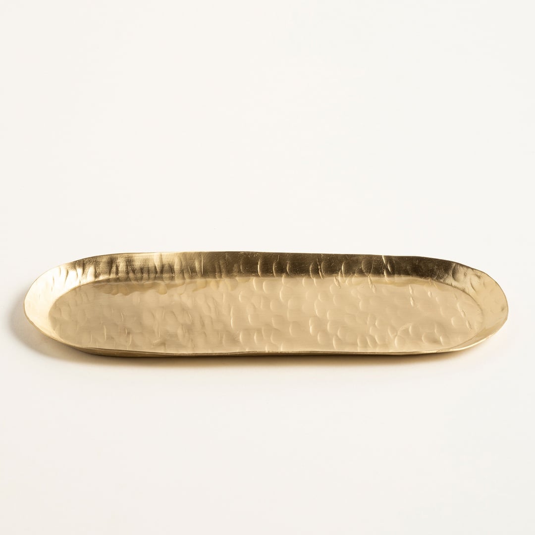 Lotus Pirinç Dekoratif Obje 21x8 Gold