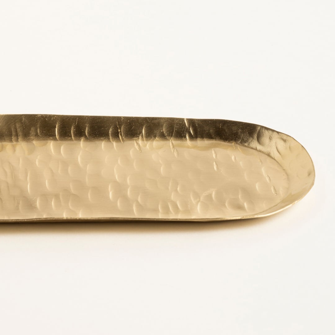 Lotus Pirinç Dekoratif Obje 21x8 Gold