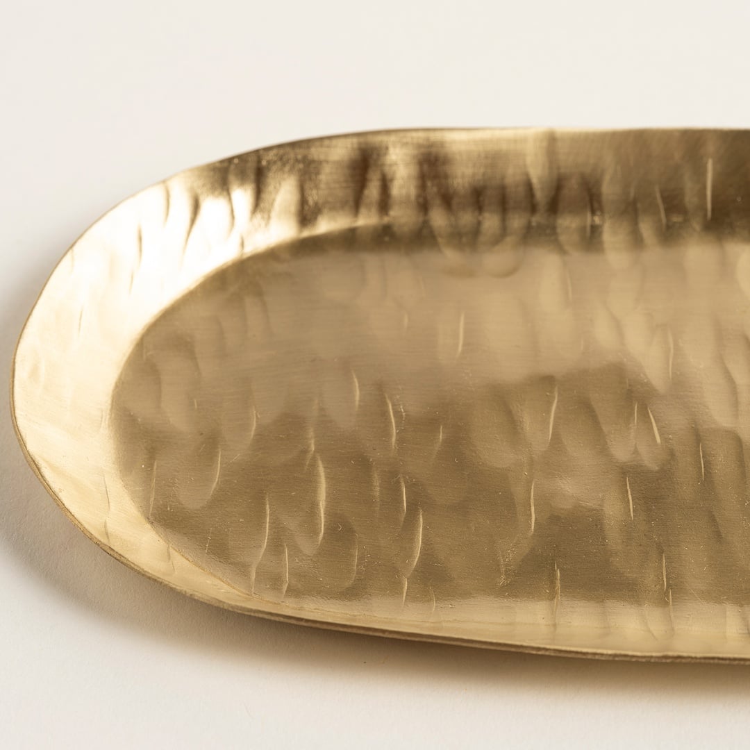 Lotus Pirinç Dekoratif Obje 21x8 Gold