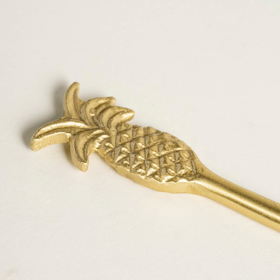 Lotus Pirinç Dekoratif Obje 4x4x16 Cm Gold