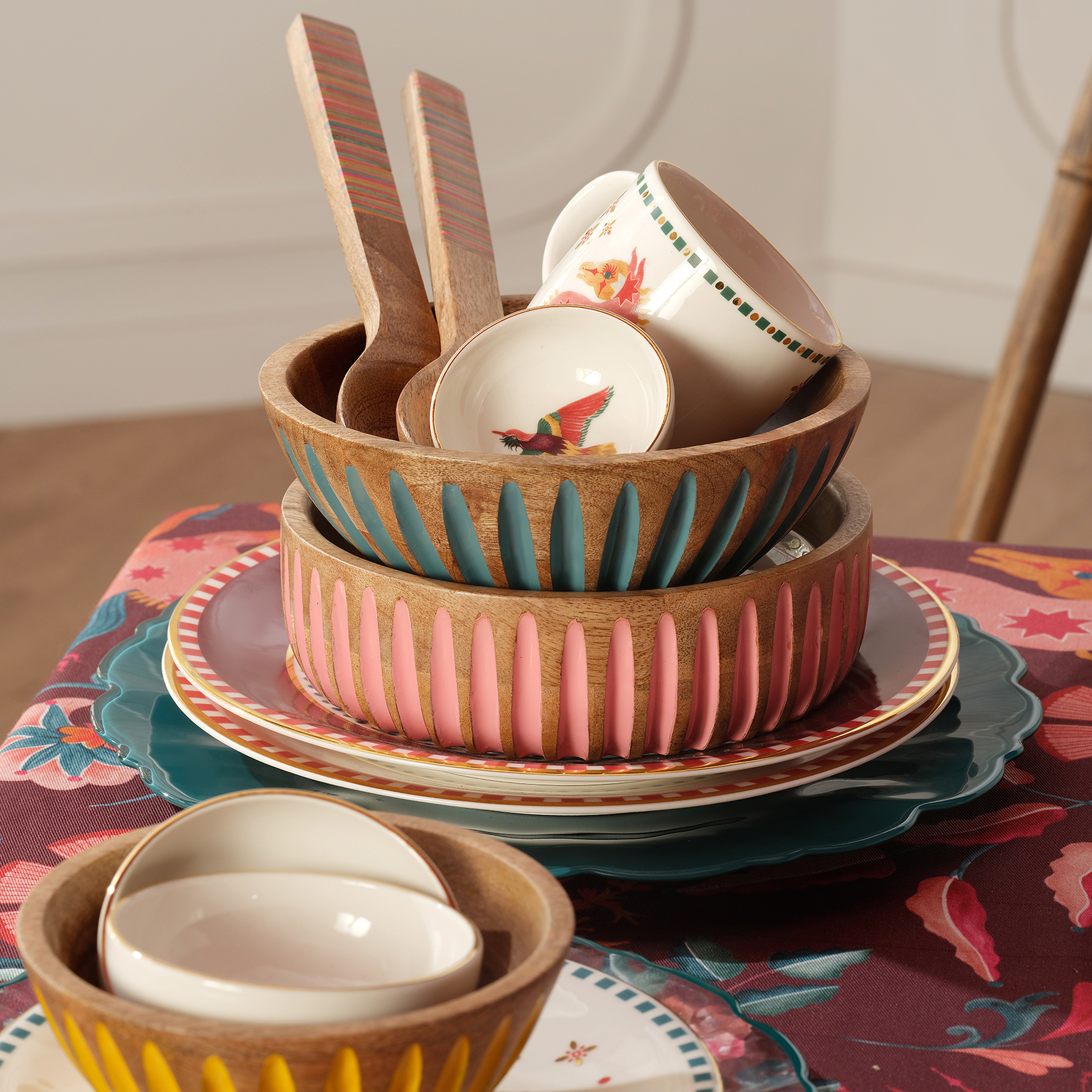 Lakrı Mango Ağacı Kase 20x20 Cm Yeşil