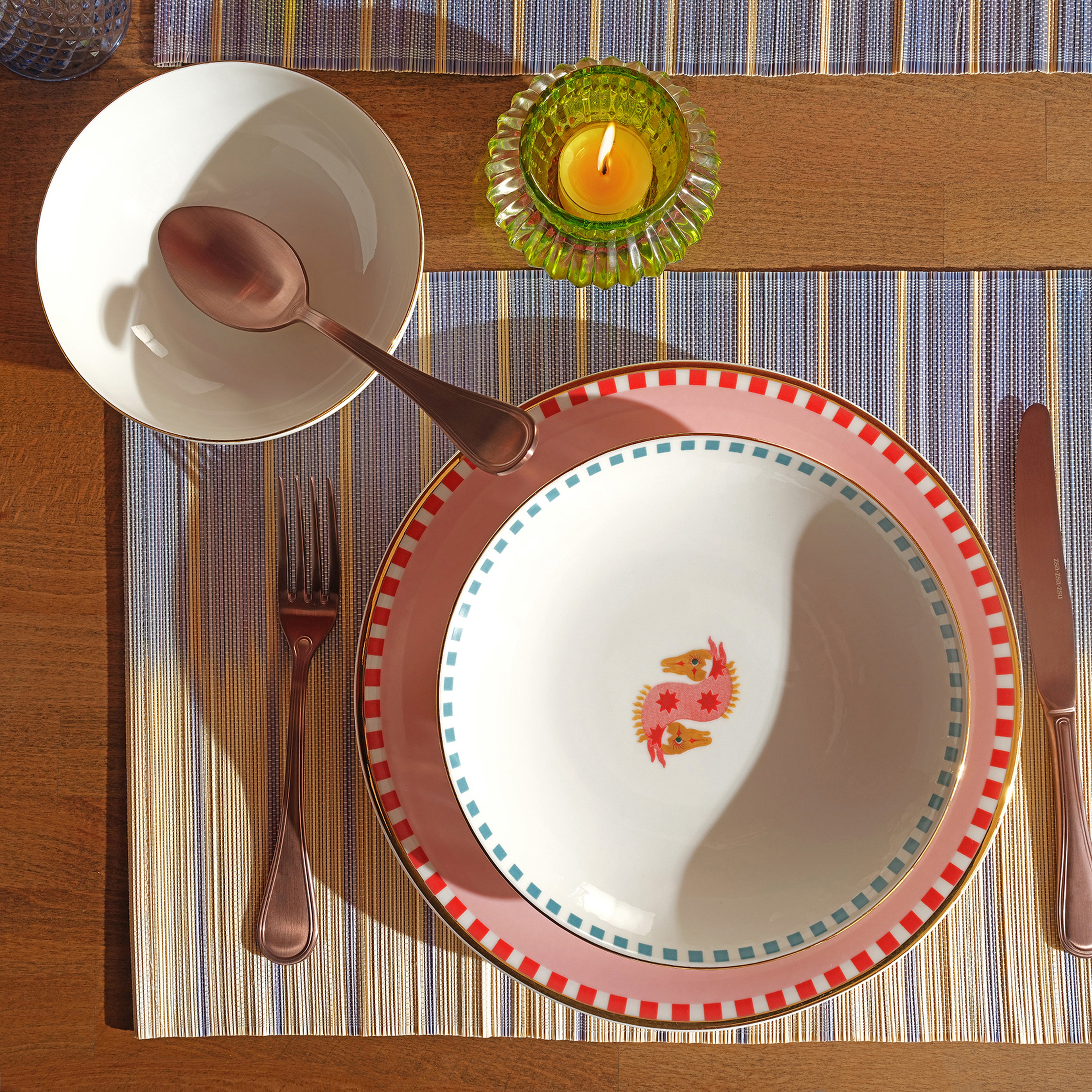 Tam Dao Bambu Amerikan Servis 45x33 Cm Natural - Turuncu