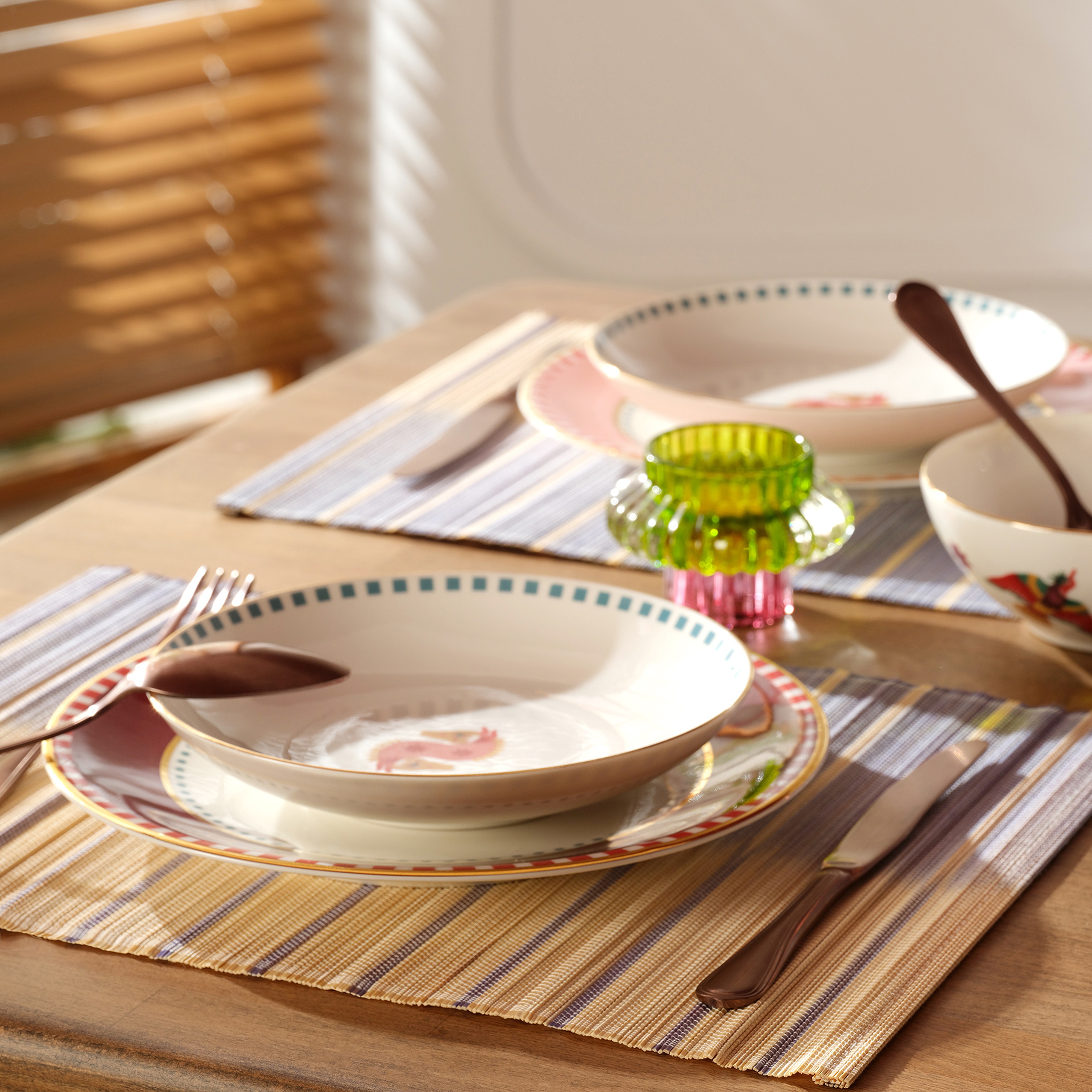 Tam Dao Bambu Amerikan Servis 45x33 Cm Natural - Turuncu