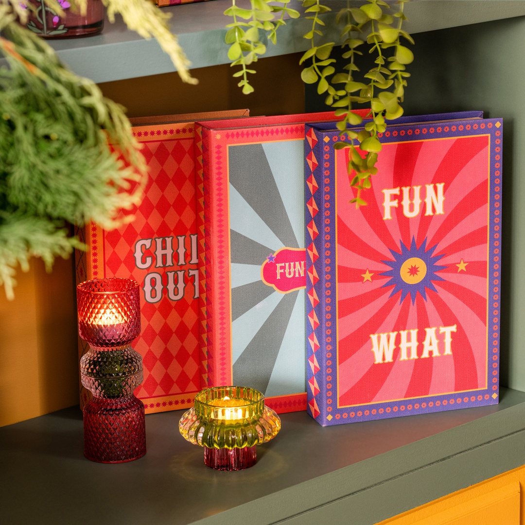 Olbıa Kanvas - Polistren - Kadife Dekoratif Kutu 19x30 Cm Turuncu - Yeşil