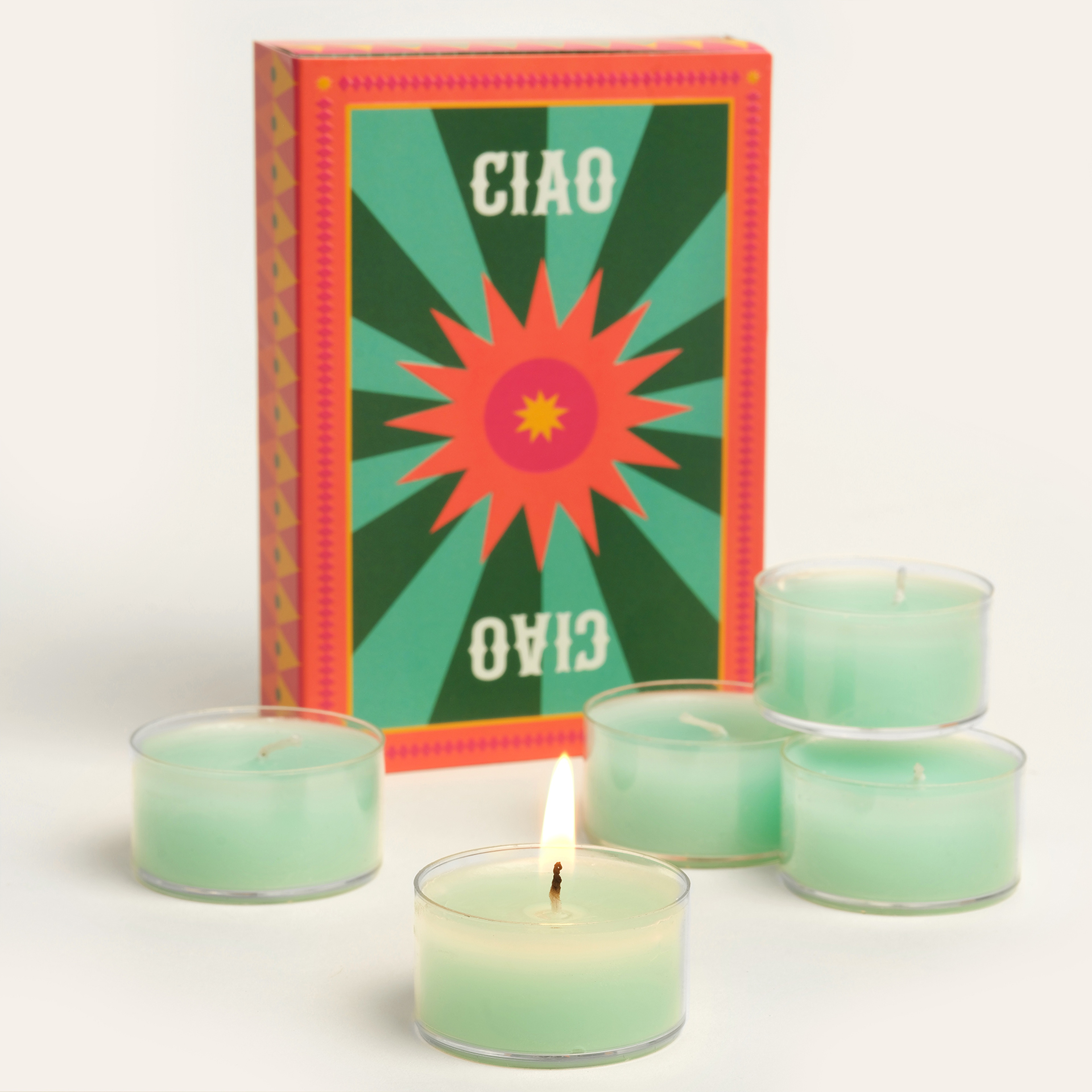 Cıao 6'lı Tealıght Mum 8.2 X 12 X 2.5 Cm Yeşil