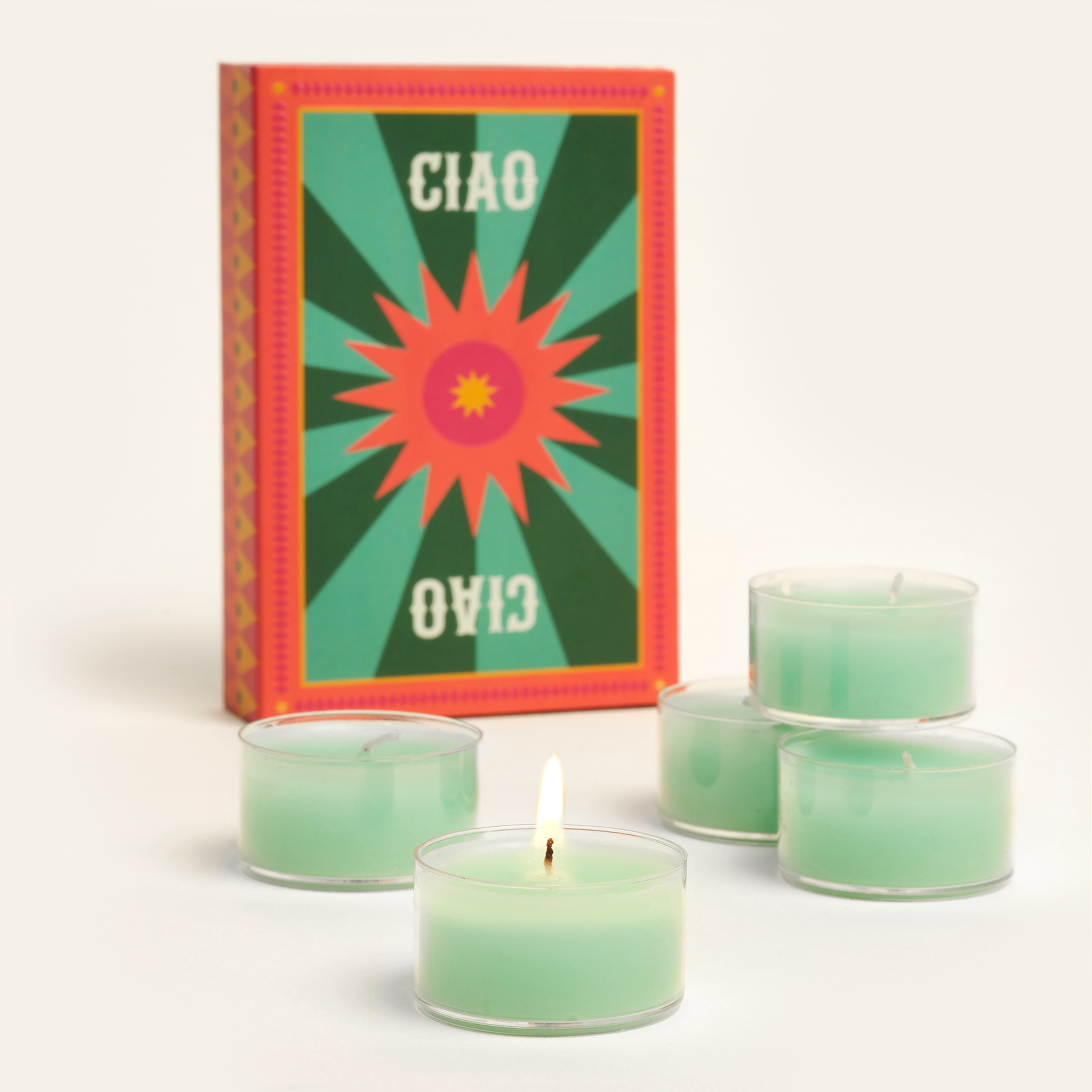 Cıao 6'lı Tealıght Mum 8.2 X 12 X 2.5 Cm Yeşil