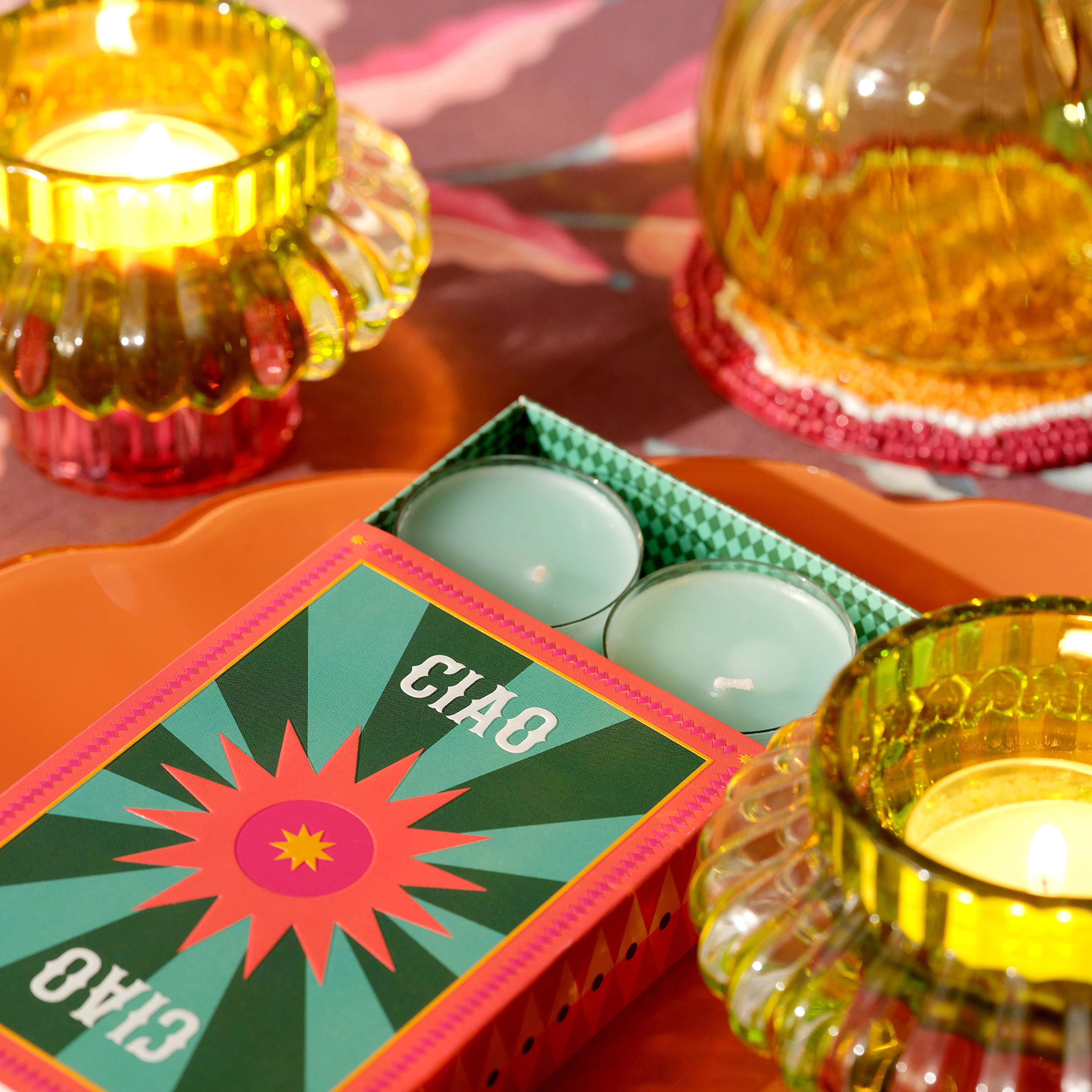 Cıao 6'lı Tealıght Mum 8.2 X 12 X 2.5 Cm Yeşil