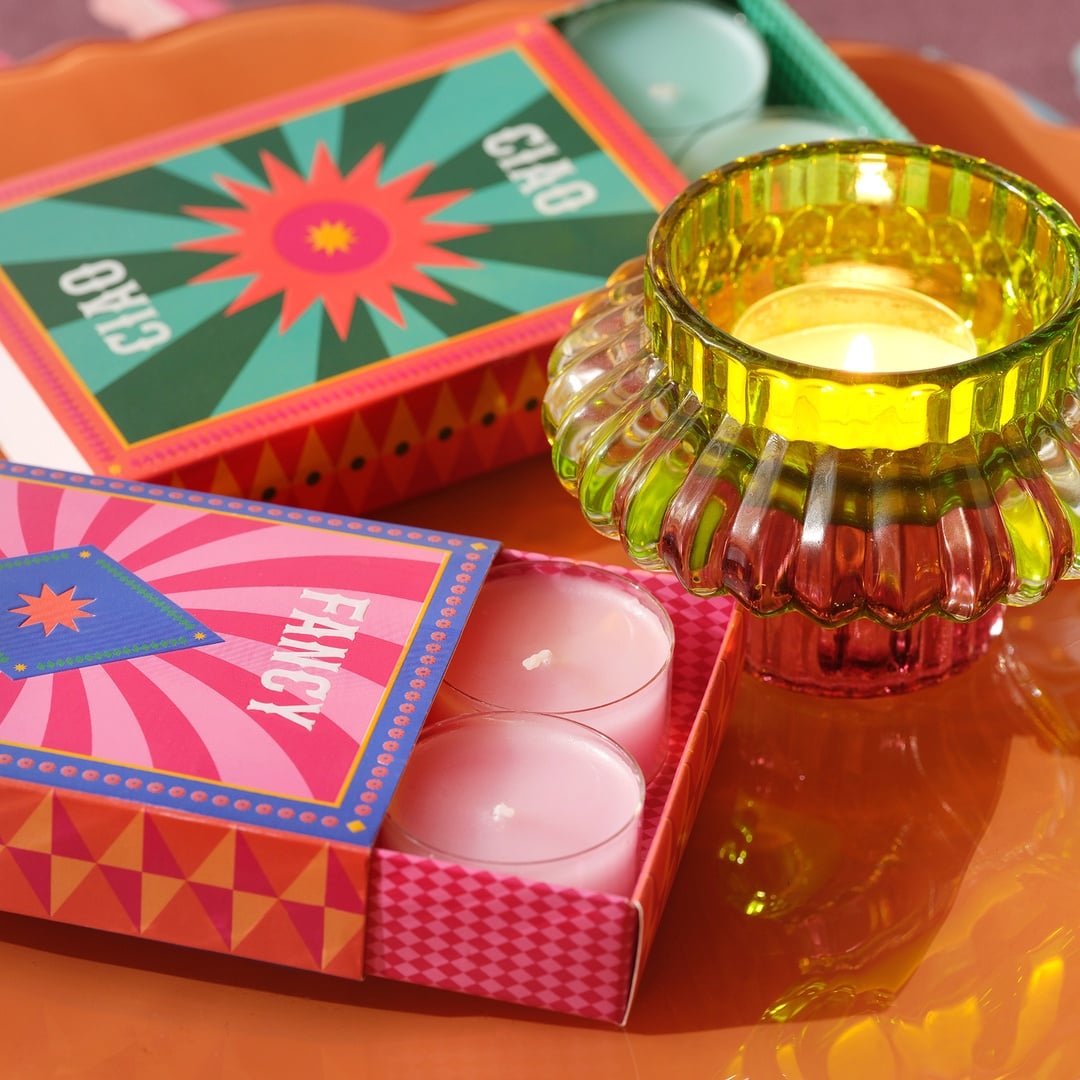 Fancy 6'lı Tealıght Mum 8.2 X 12 X 2.5 Cm Pembe