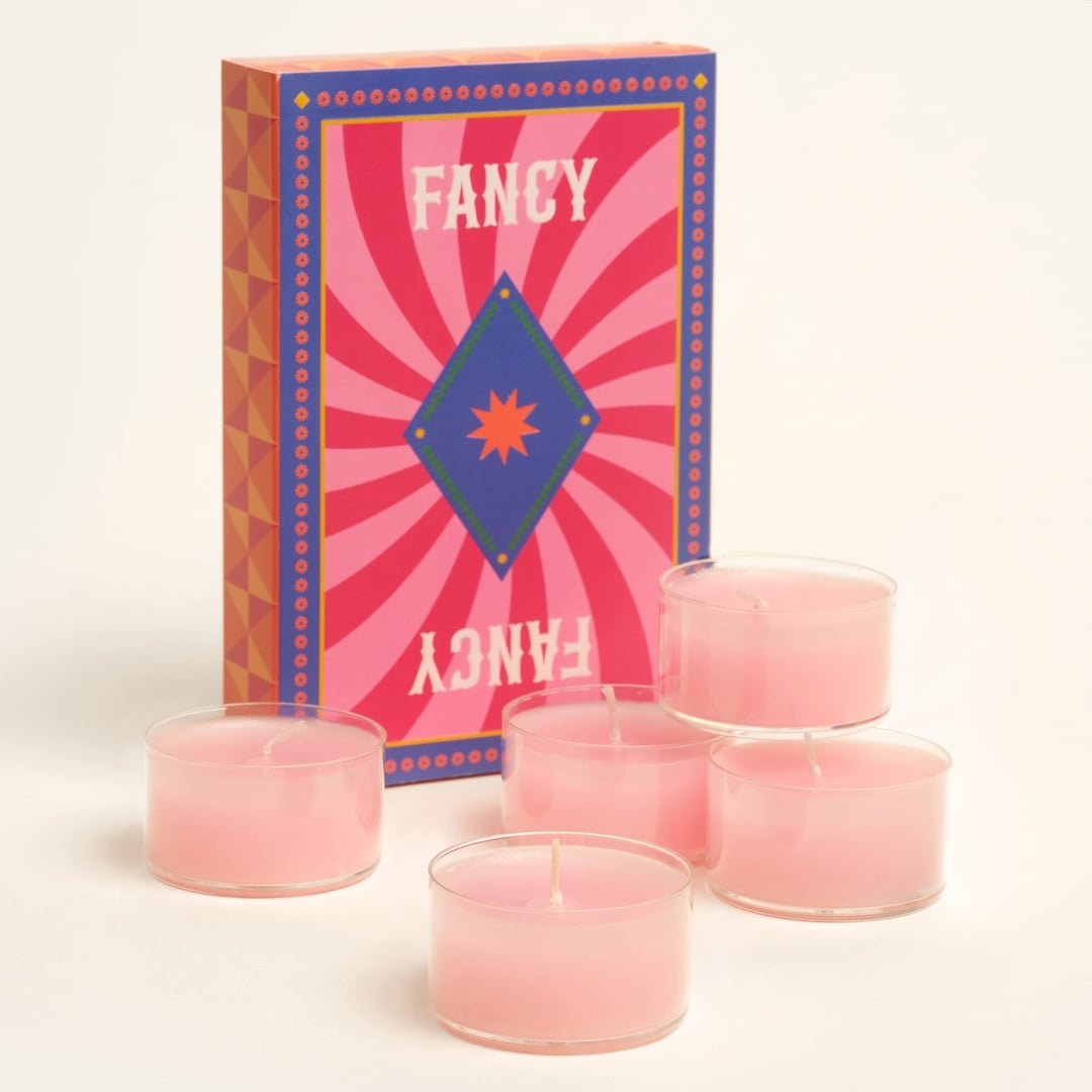 Fancy 6'lı Tealıght Mum 8.2 X 12 X 2.5 Cm Pembe