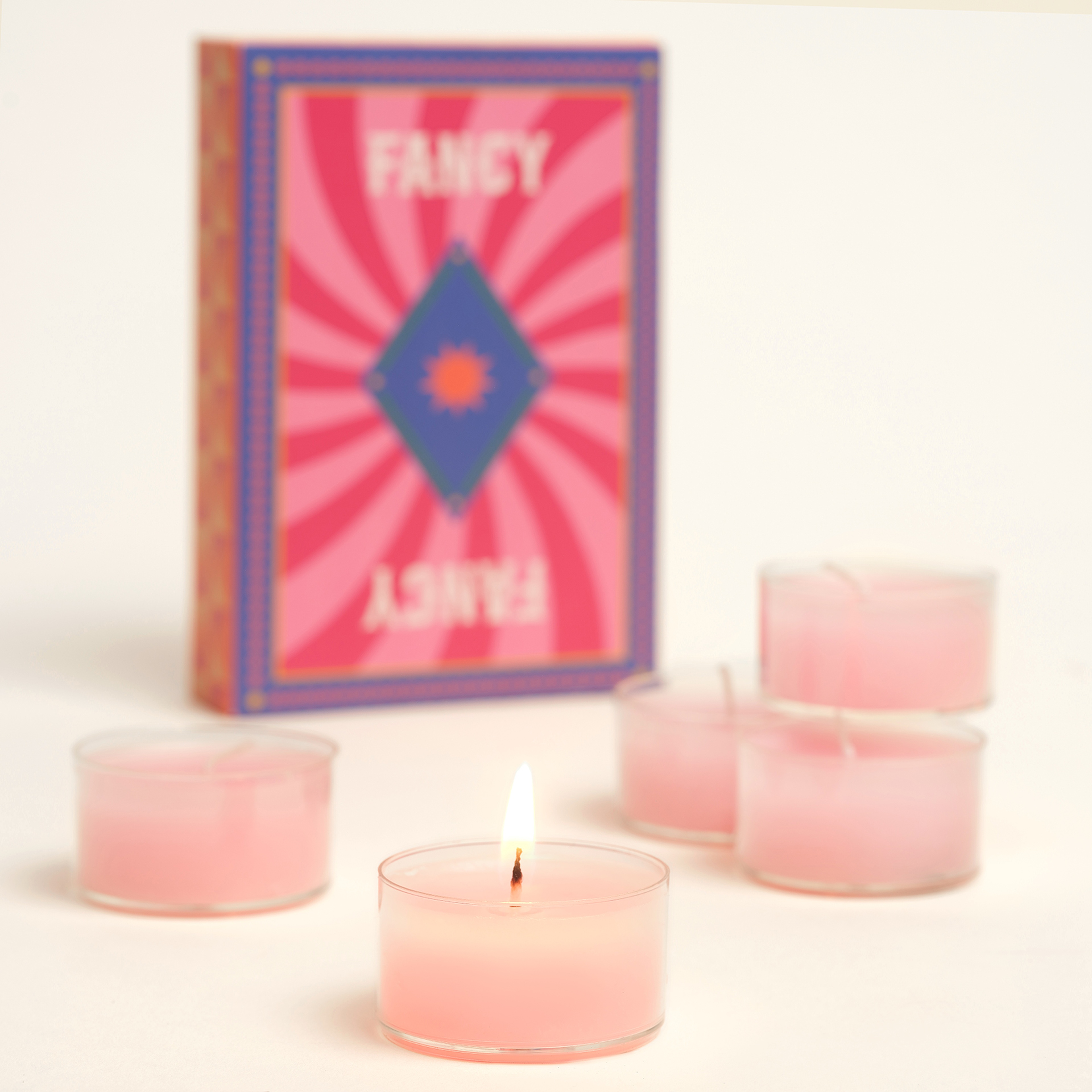 Fancy 6'lı Tealıght Mum 8.2 X 12 X 2.5 Cm Pembe