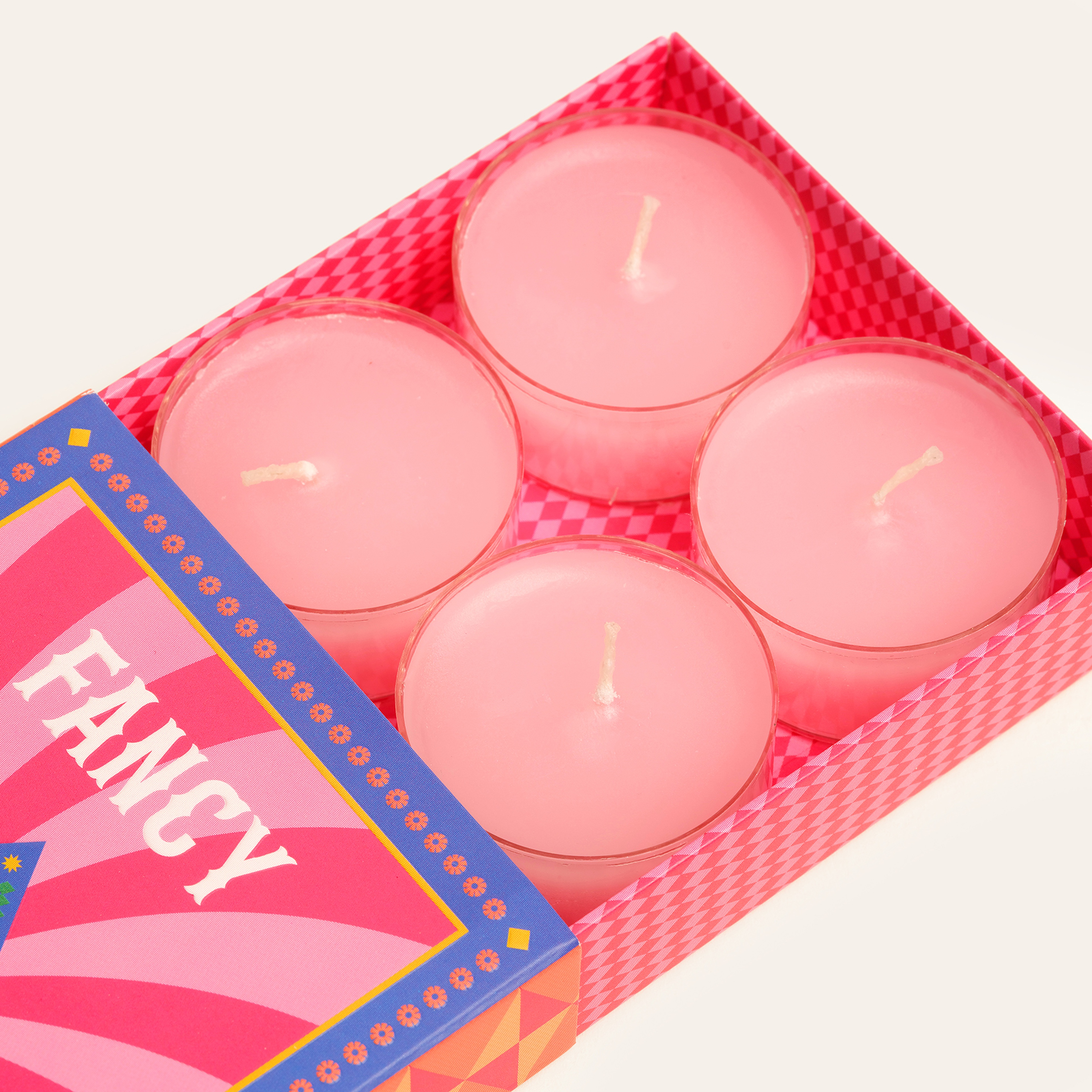 Fancy 6'lı Tealıght Mum 8.2 X 12 X 2.5 Cm Pembe