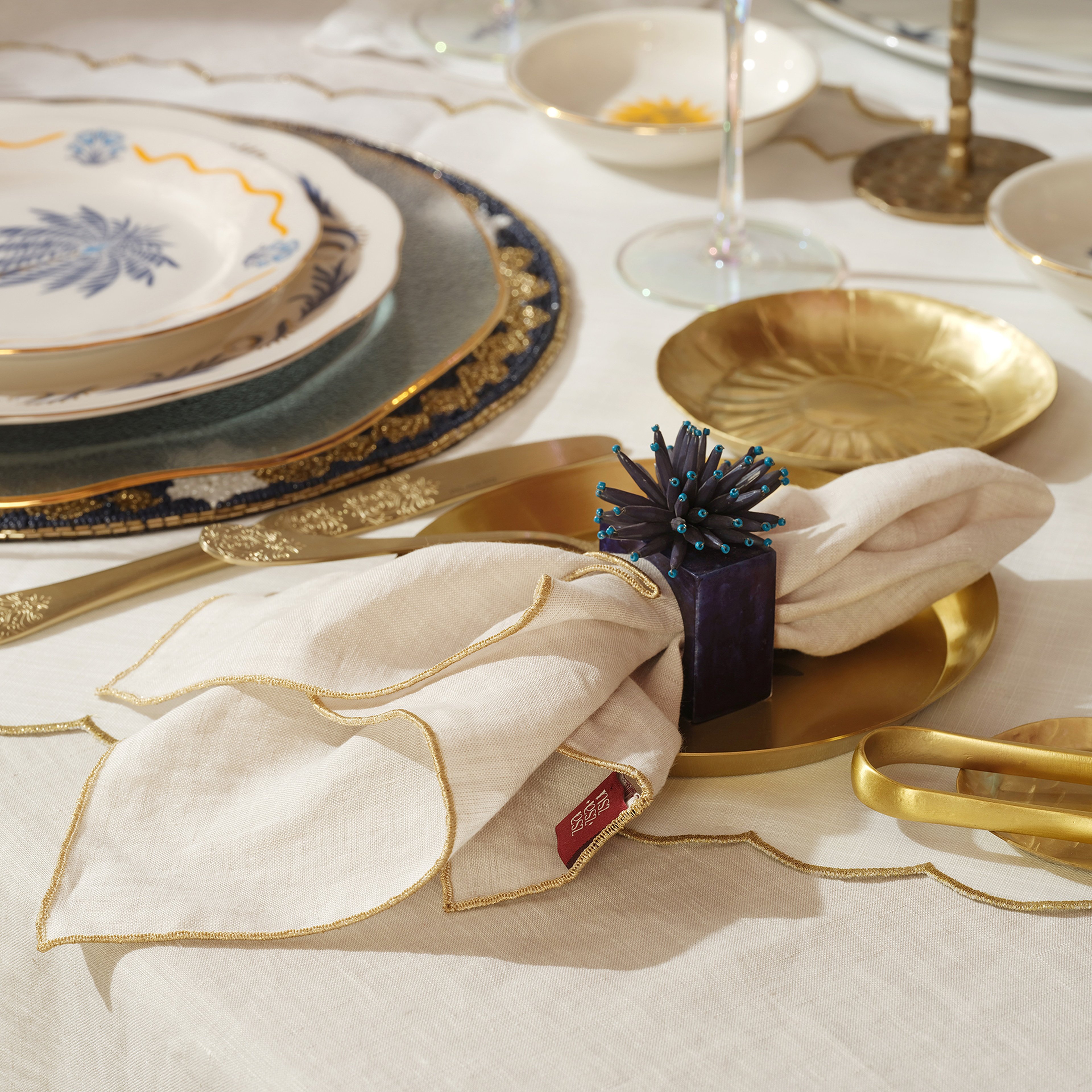 Khanpur Reçine - Akrilik Peçete Halkası 5x2.25x8 Cm Mavi