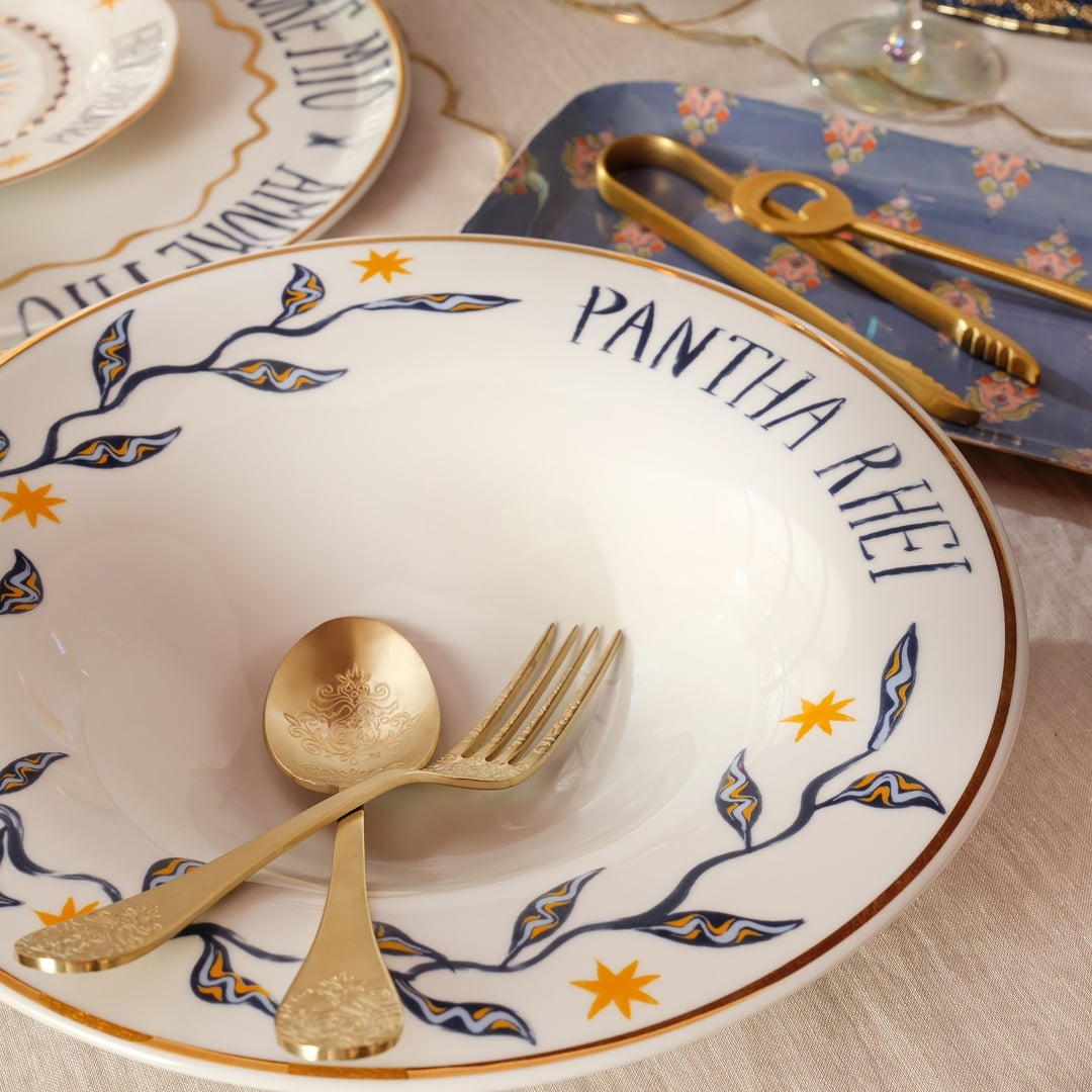 Lublın Porselen Makarna Tabağı 30x30x6.5 Cm Lacivert