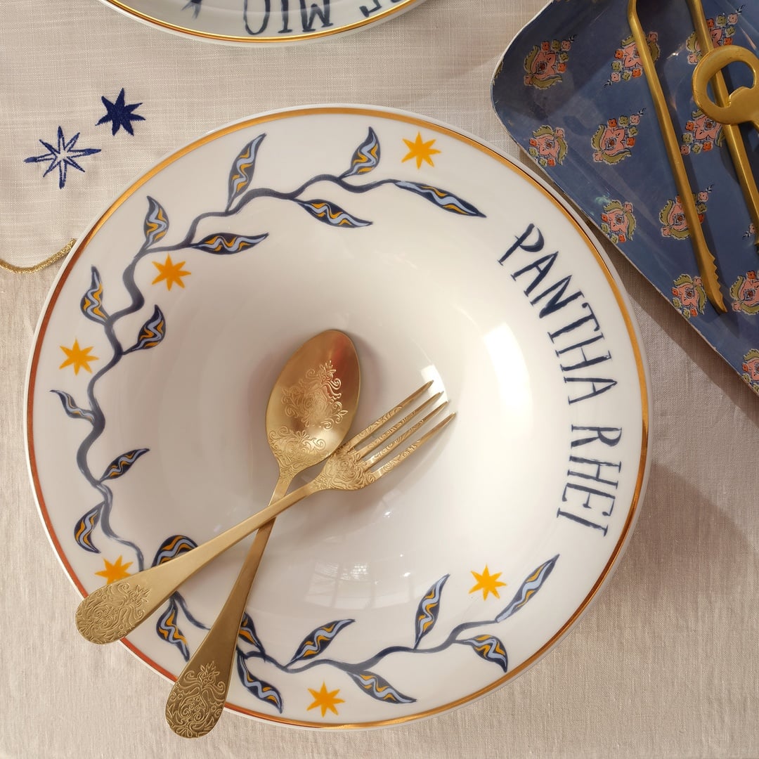 Lublın Porselen Makarna Tabağı 30x30x6.5 Cm Lacivert