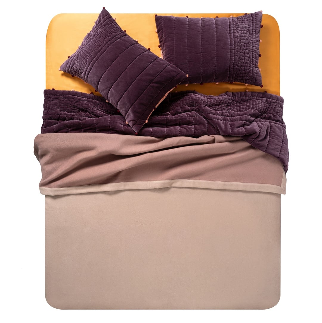 Novelas Çift Taraflı Organik Pamuk %100 Organik Pamuk Battaniye 200x220 Cm Bej