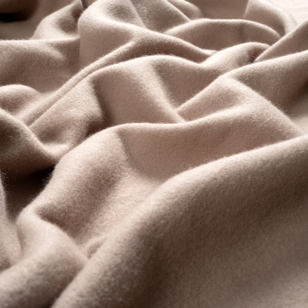 Novelas Çift Taraflı Organik Pamuk %100 Organik Pamuk Battaniye 160x220 Cm Bej