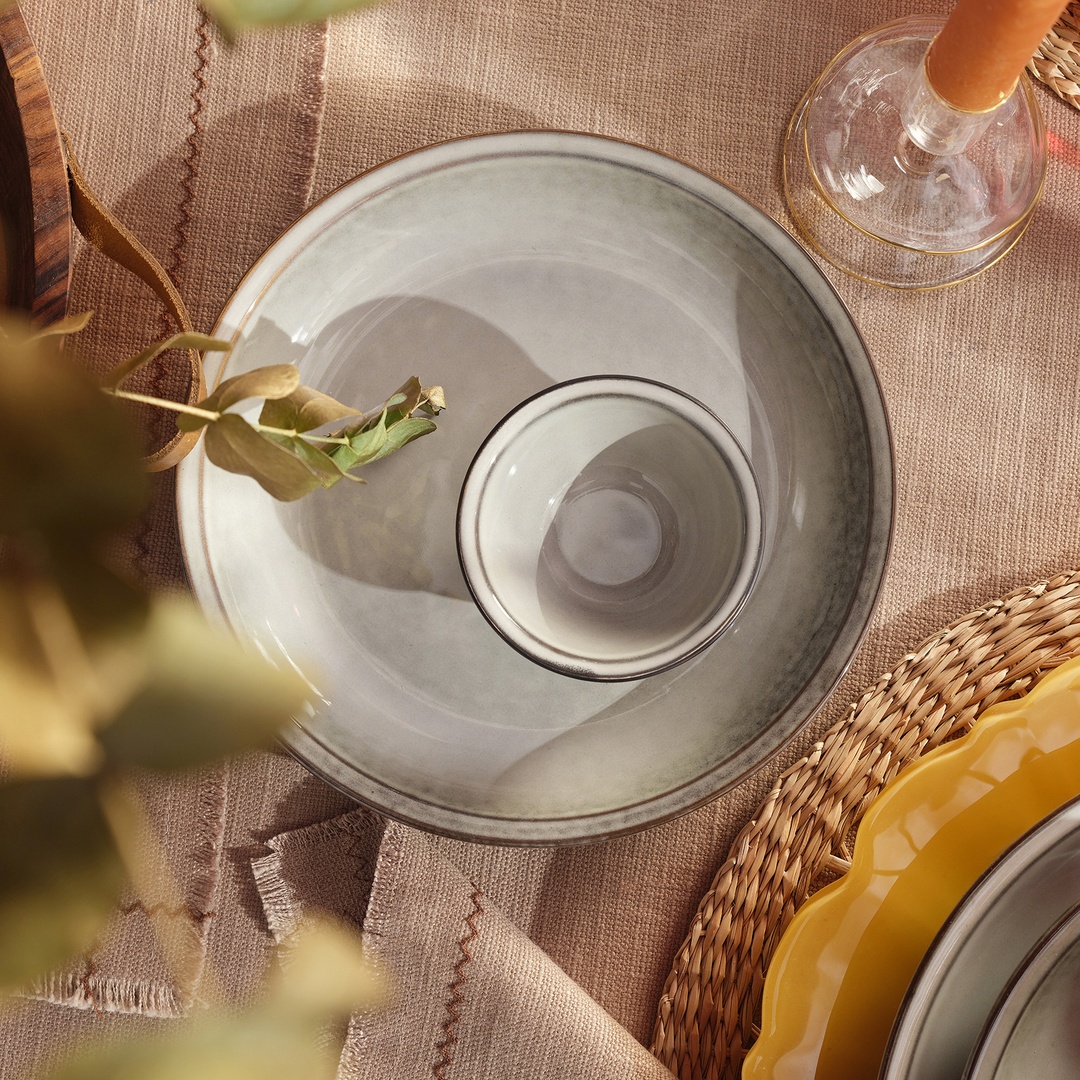 Lılıng Stoneware Yemek Tabağı 24 Cm Bej