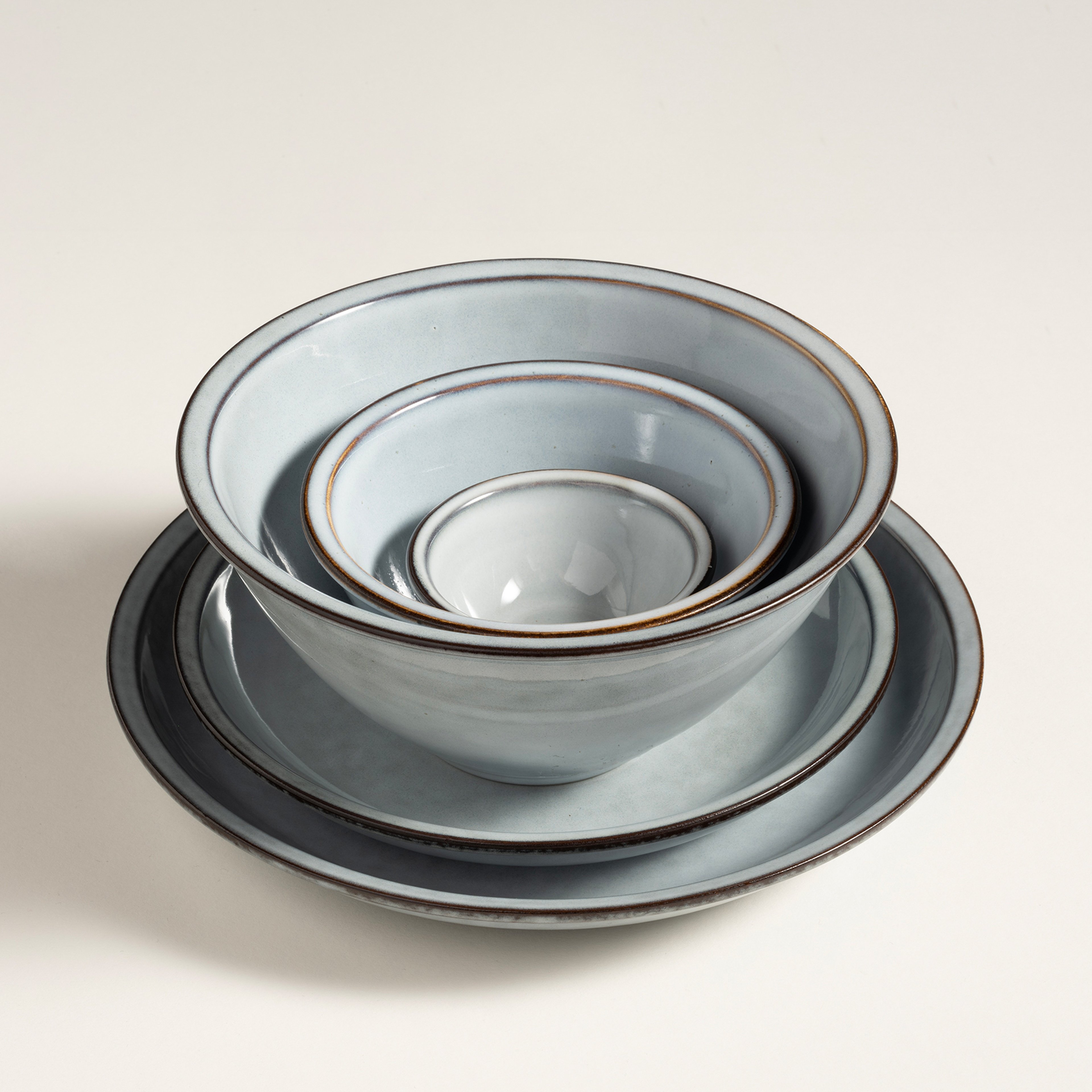 Lılıng Stoneware Yemek Tabağı 24 Cm Mavi