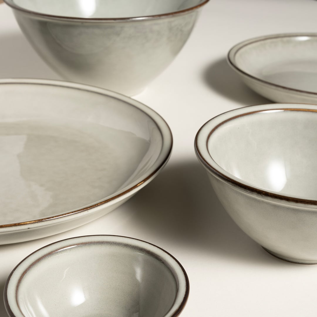 Lılıng Stoneware Çukur Tabak 19 Cm Bej