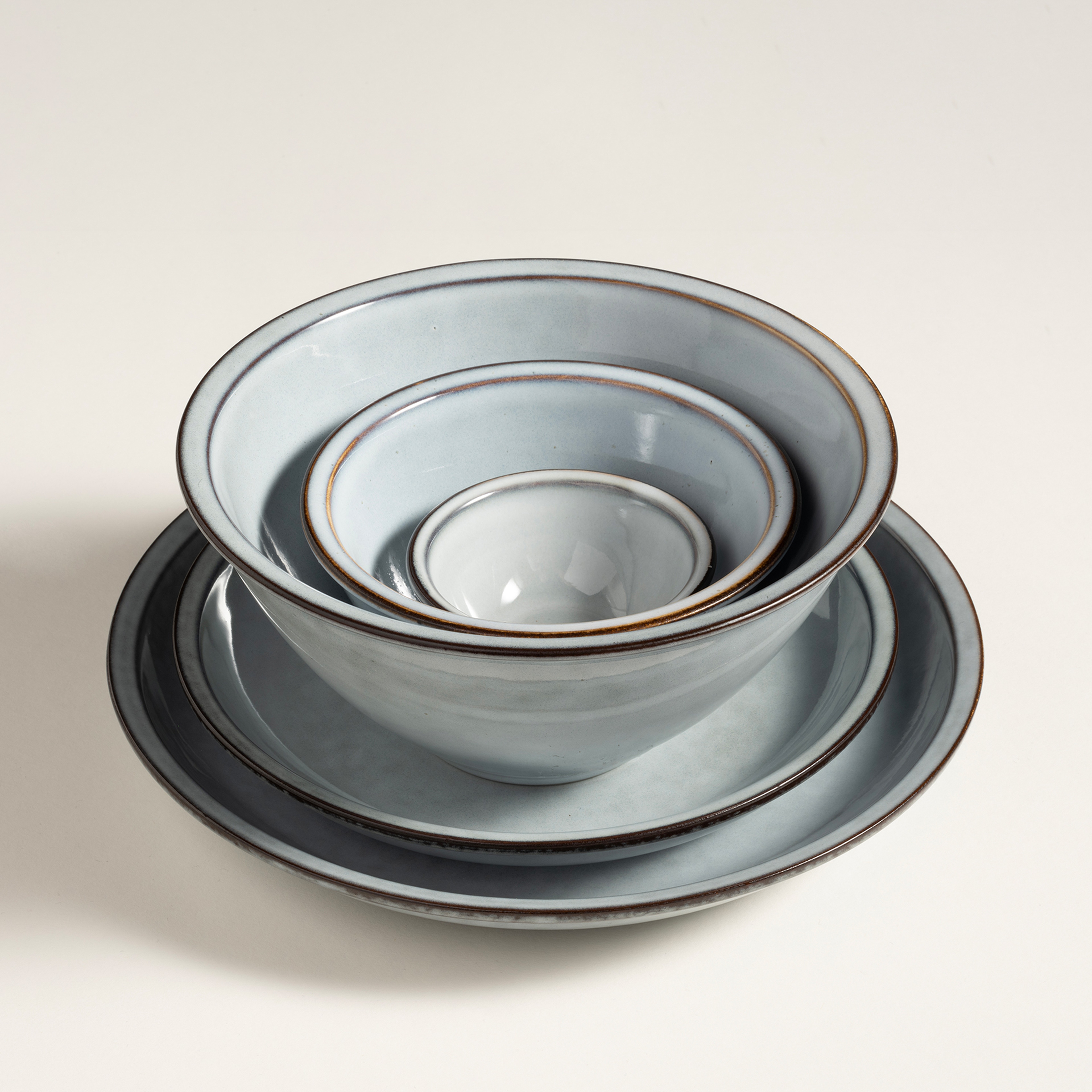 Lılıng Stoneware Çukur Tabak 19 Cm Mavi